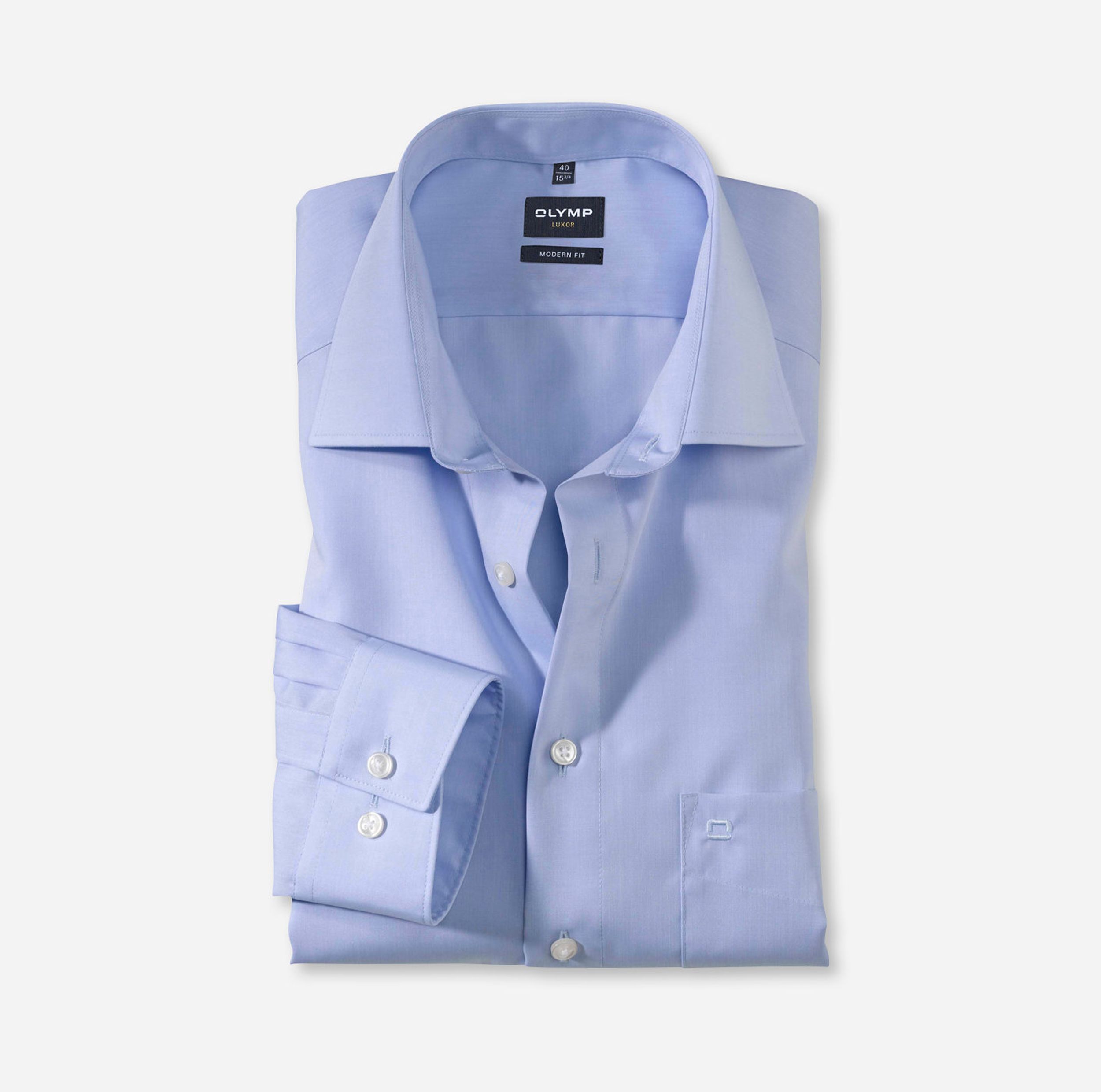 Olymp |  Olymp Hemd Modern Fit  | 43 | bleu
