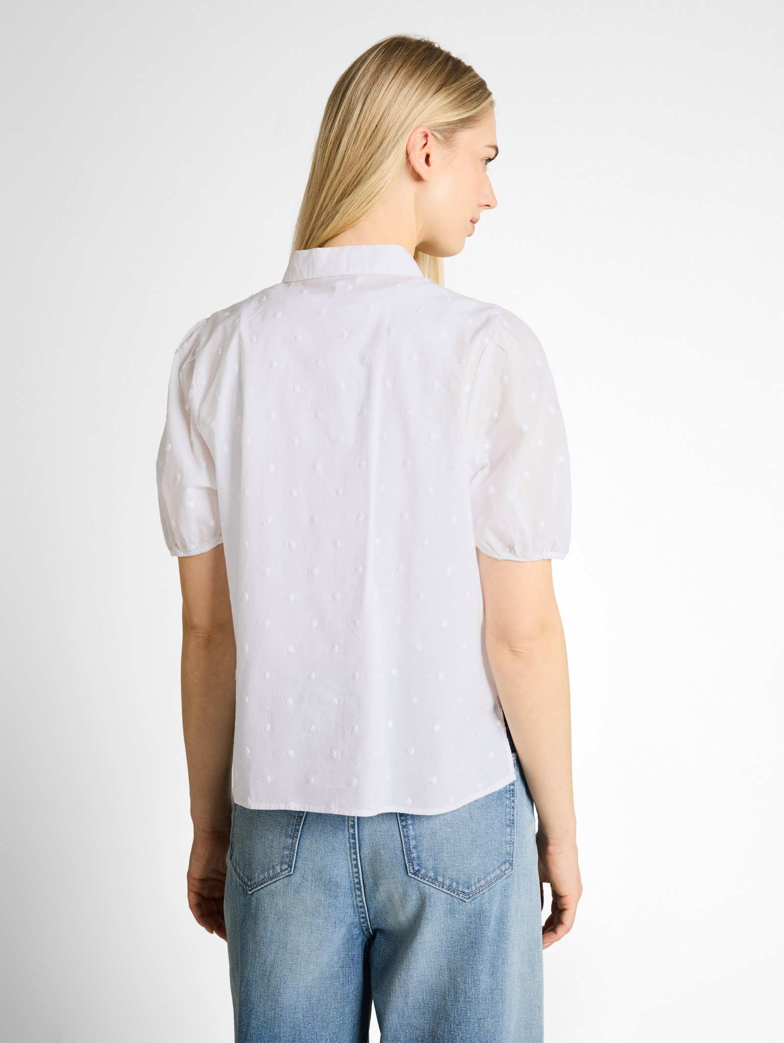 shortsleeve cotton shirt with, White #4