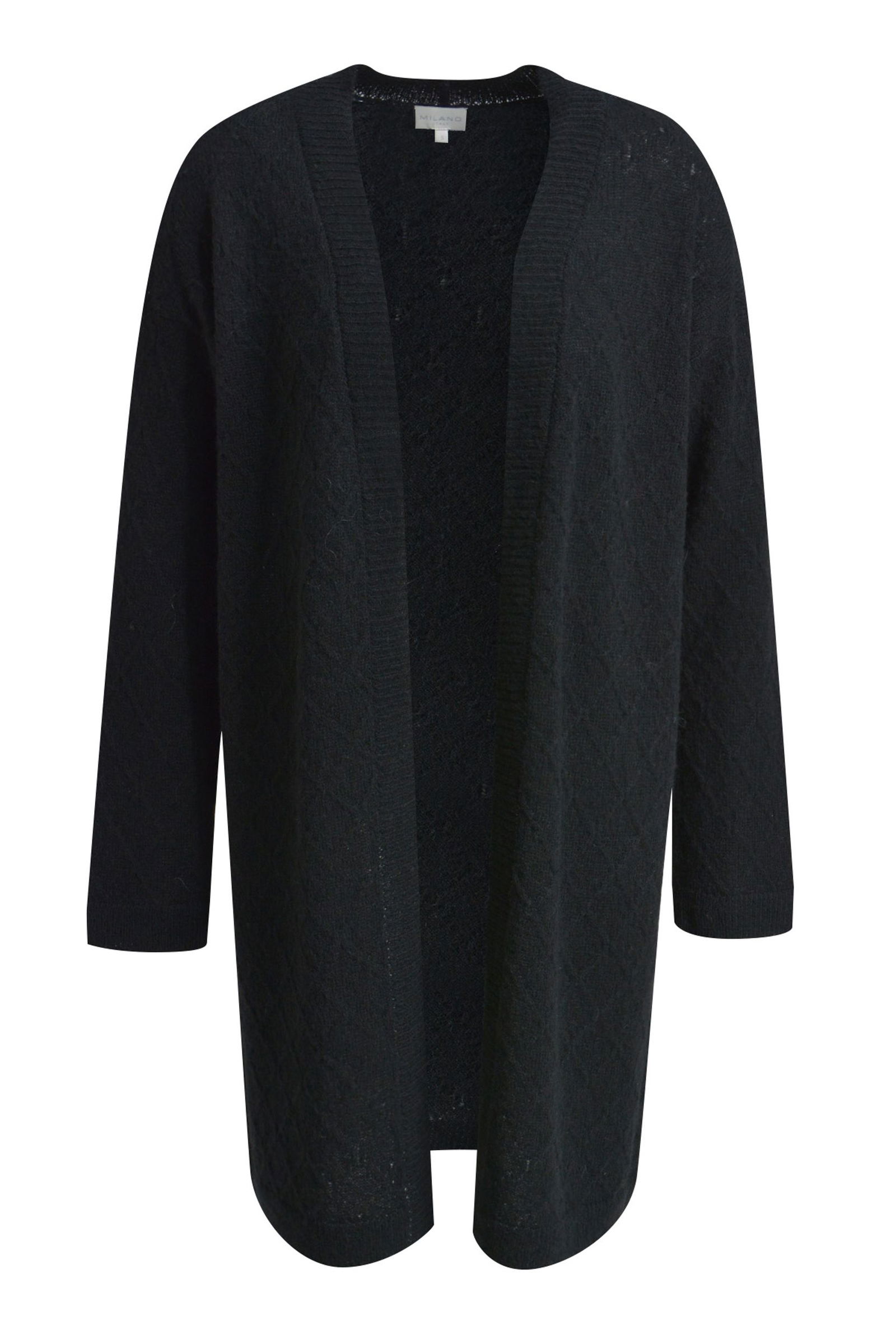  | long open cardigan 1/1 sleeve | M | black