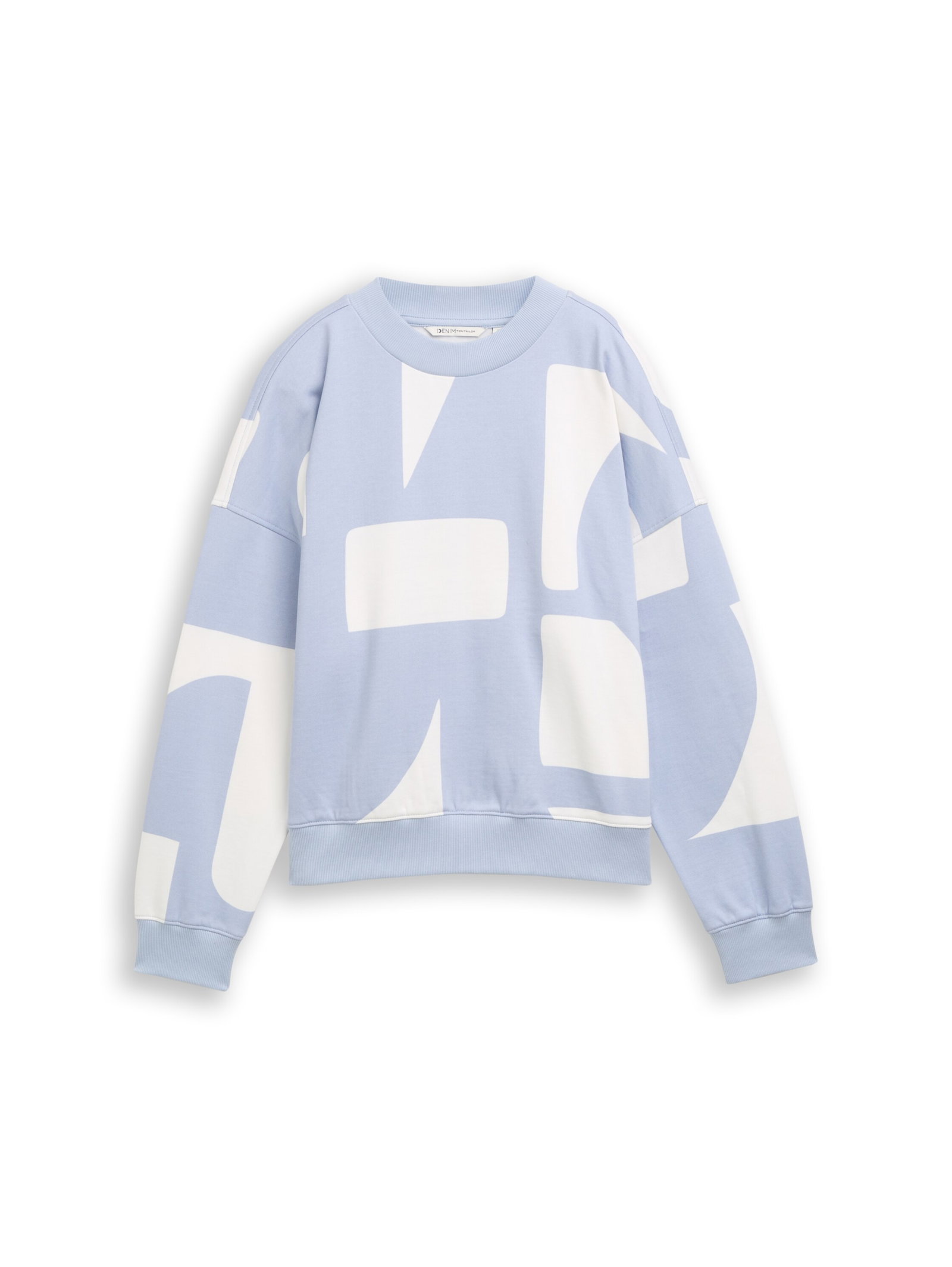 printed sweatshirt, foggy blue big scale print #1