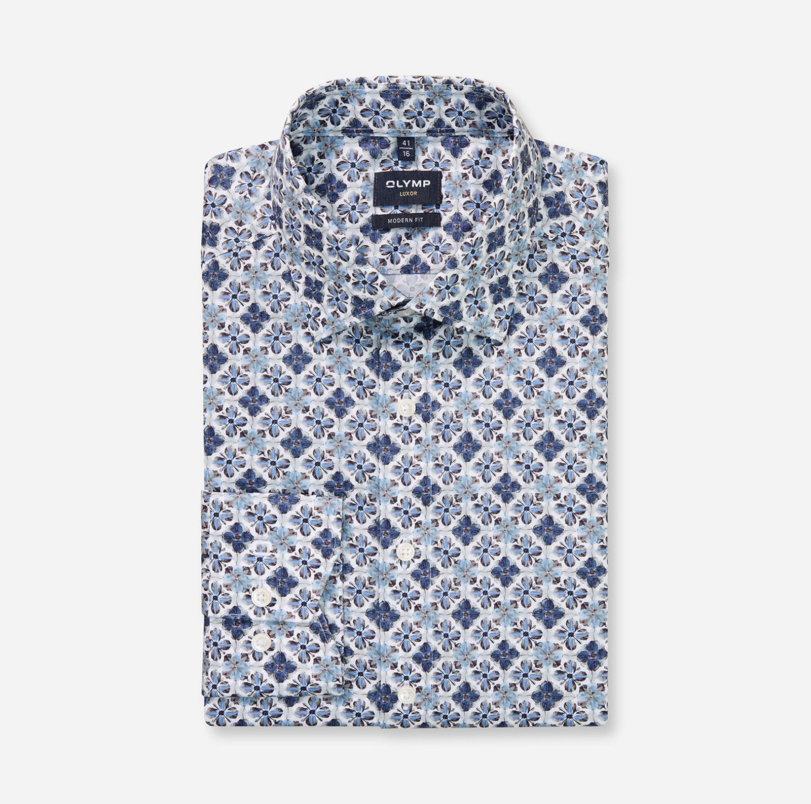 Olymp |  Olymp Hemd Modern Fit  | 40 | bleu