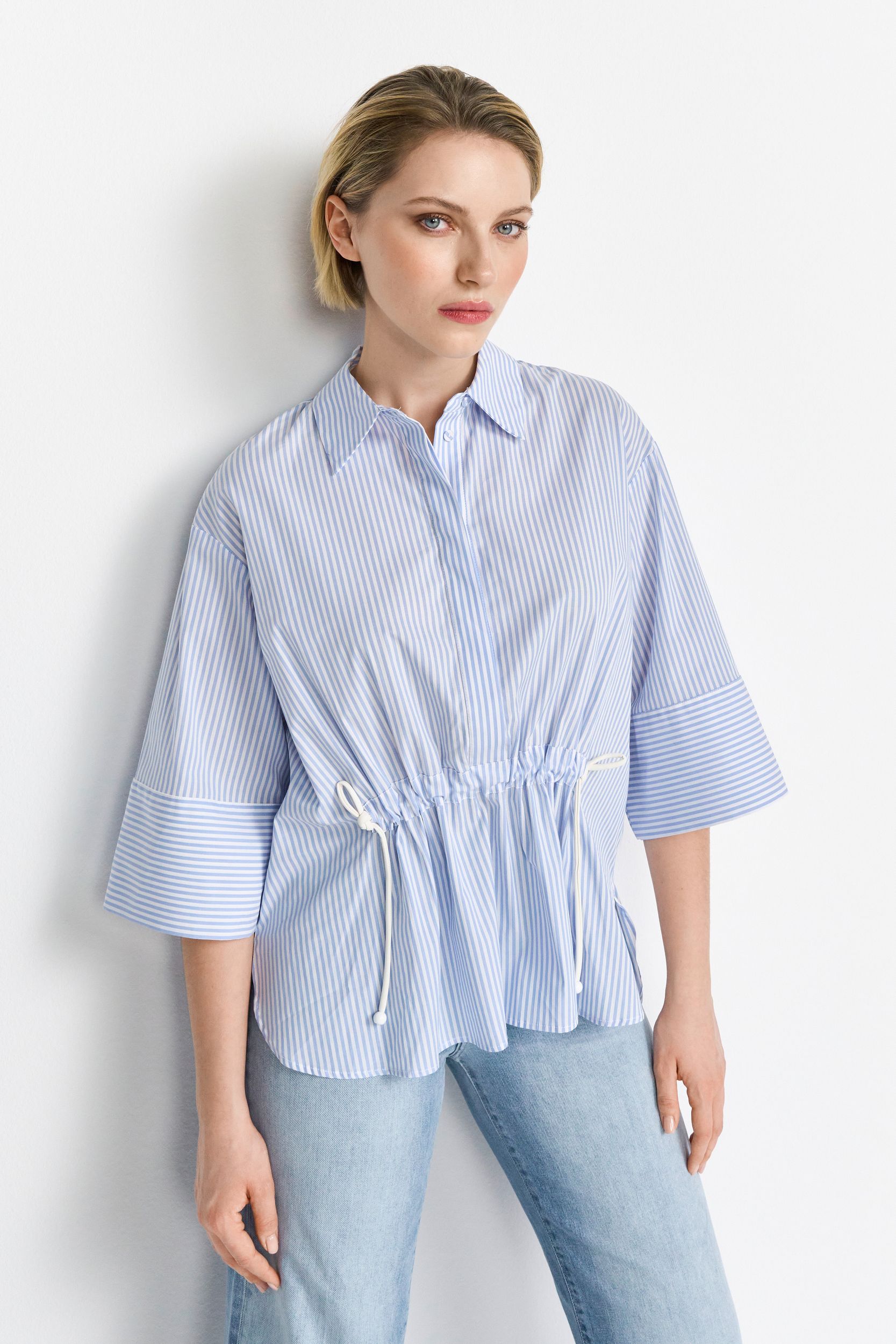 Rich & Royal |  Rich & Royal Druckbluse  | 40 | skyway blue