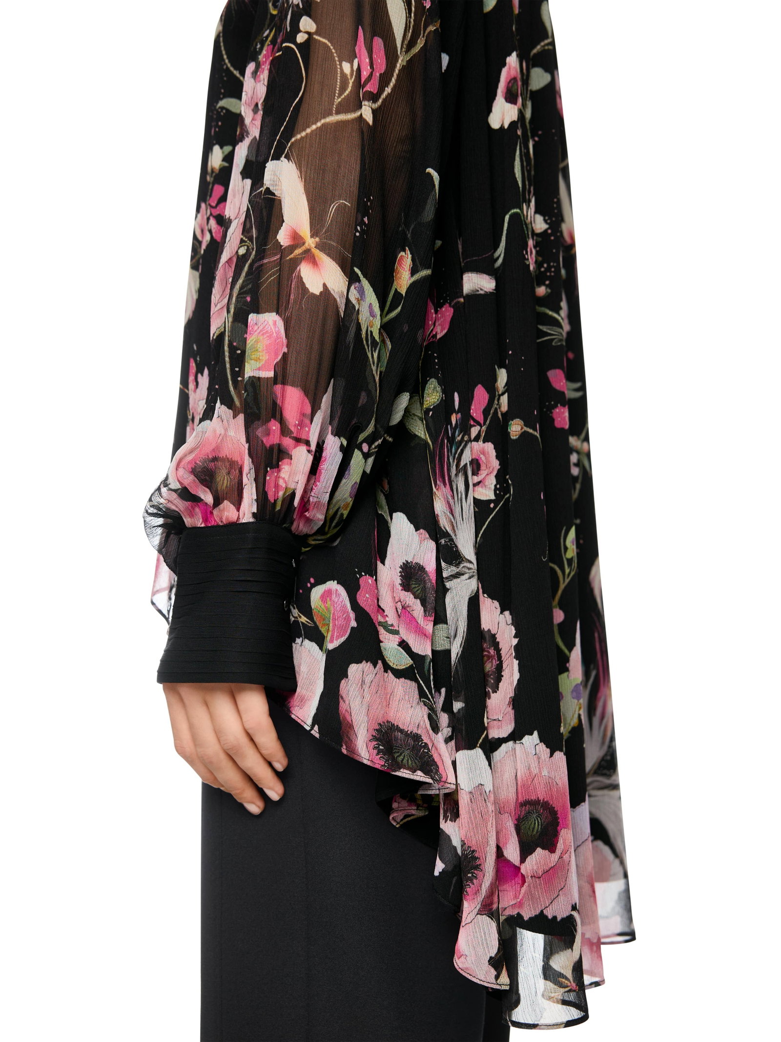 Lange Bluse mit Blumenmuster #5
