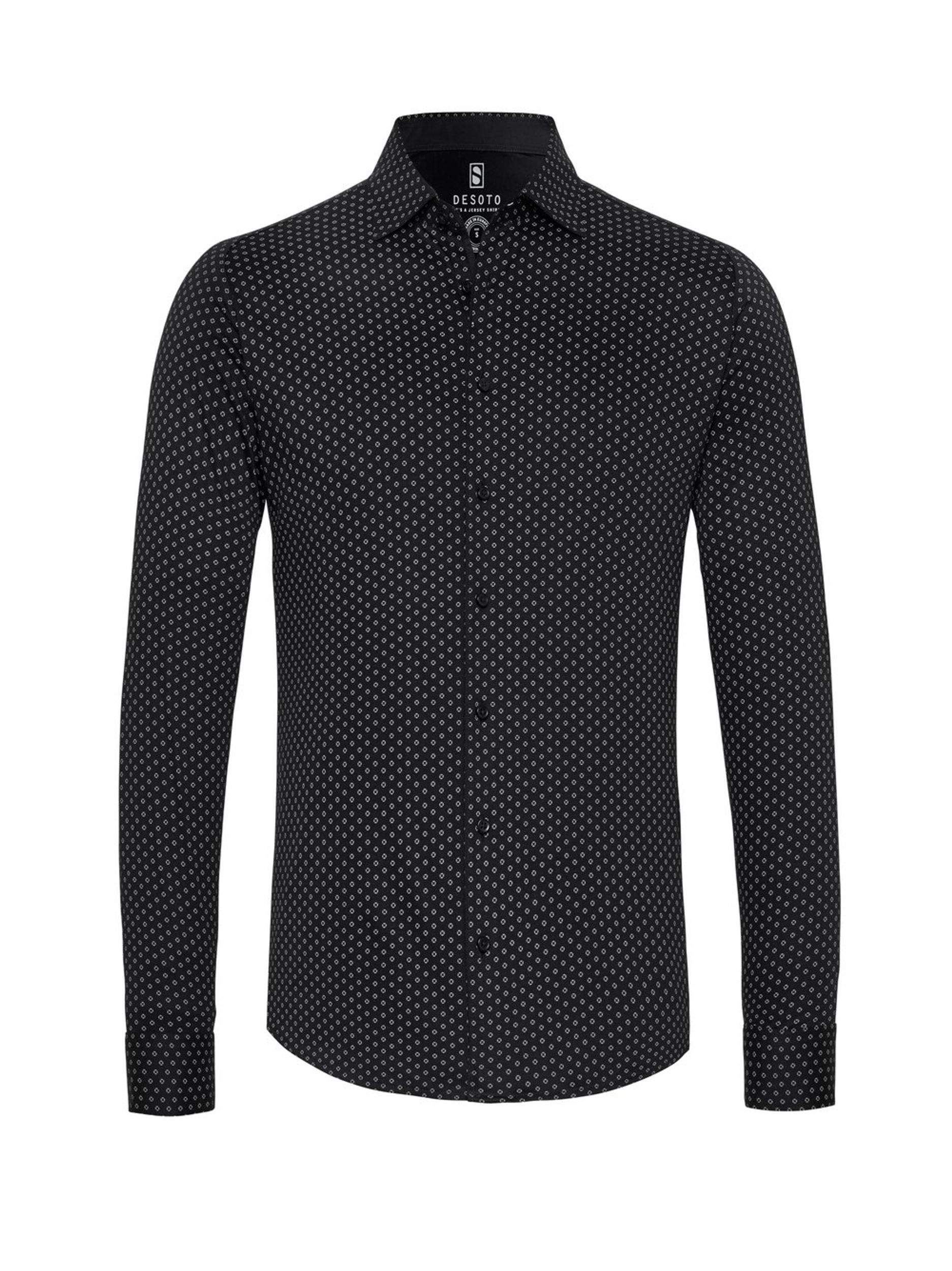 DESOTO |  DESOTO Hemd Slim Fit  | XL | black with red dots