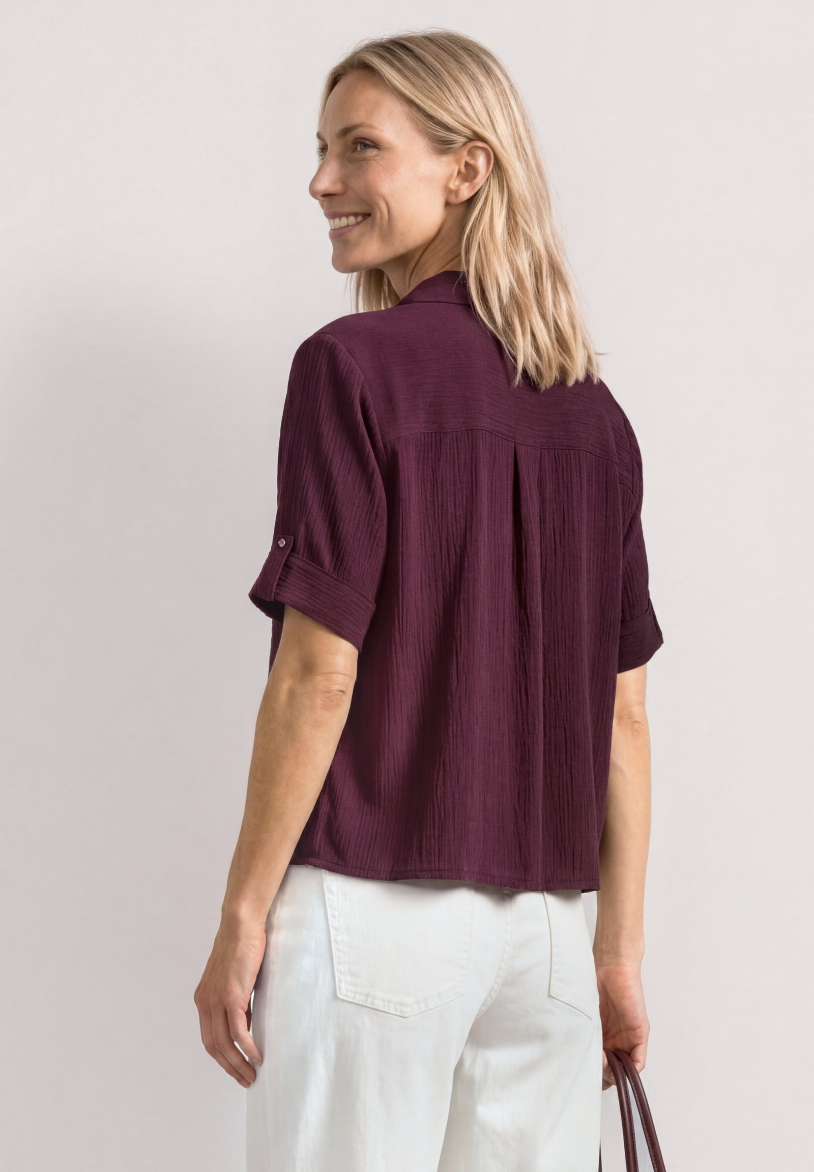 LTD QR Buttoned shirtcollar bl, rustic rouge #4