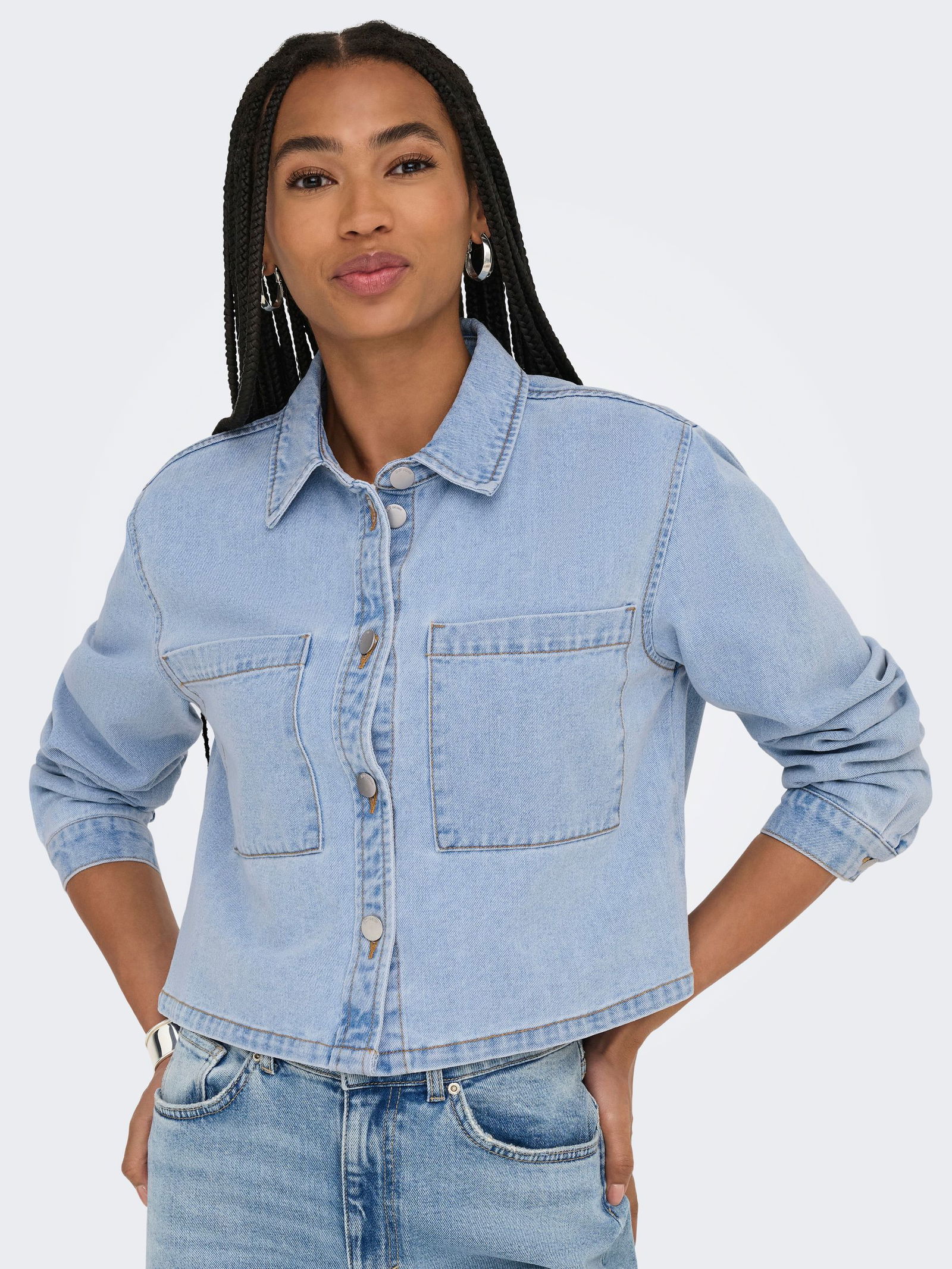 JDY |  JDY Jeansjacke  | M | light blue denim