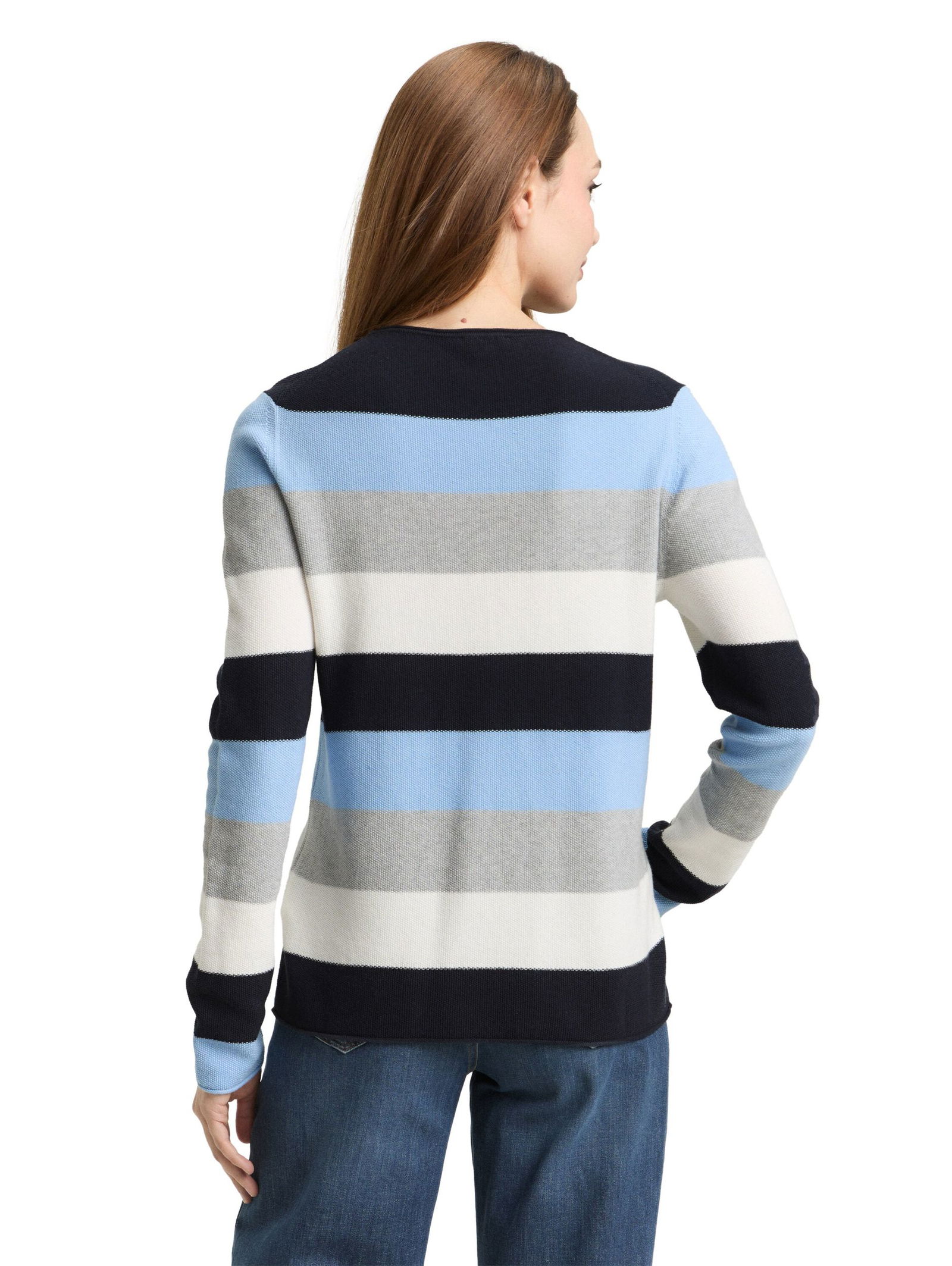 Tom Tailor |  Tom Tailor Gestreifter Strickpullover | XXL | red block stripe