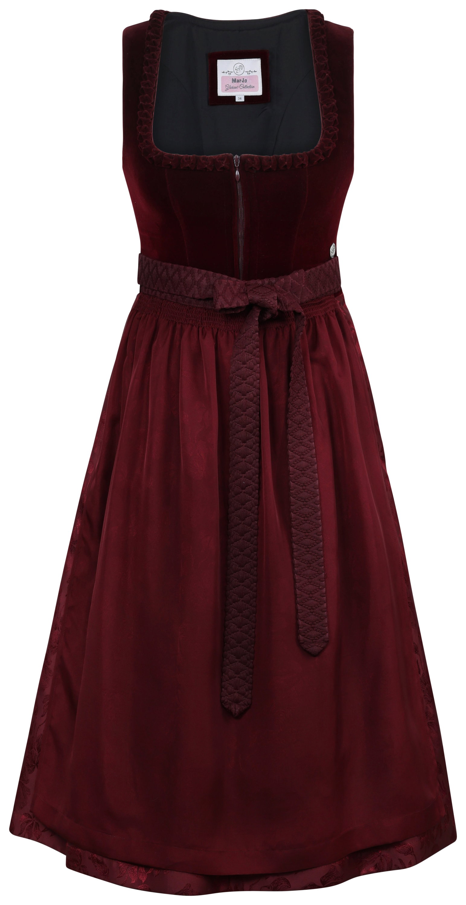 MarJo Dirndl Mididirndl Rabenstein in Weinrot #1