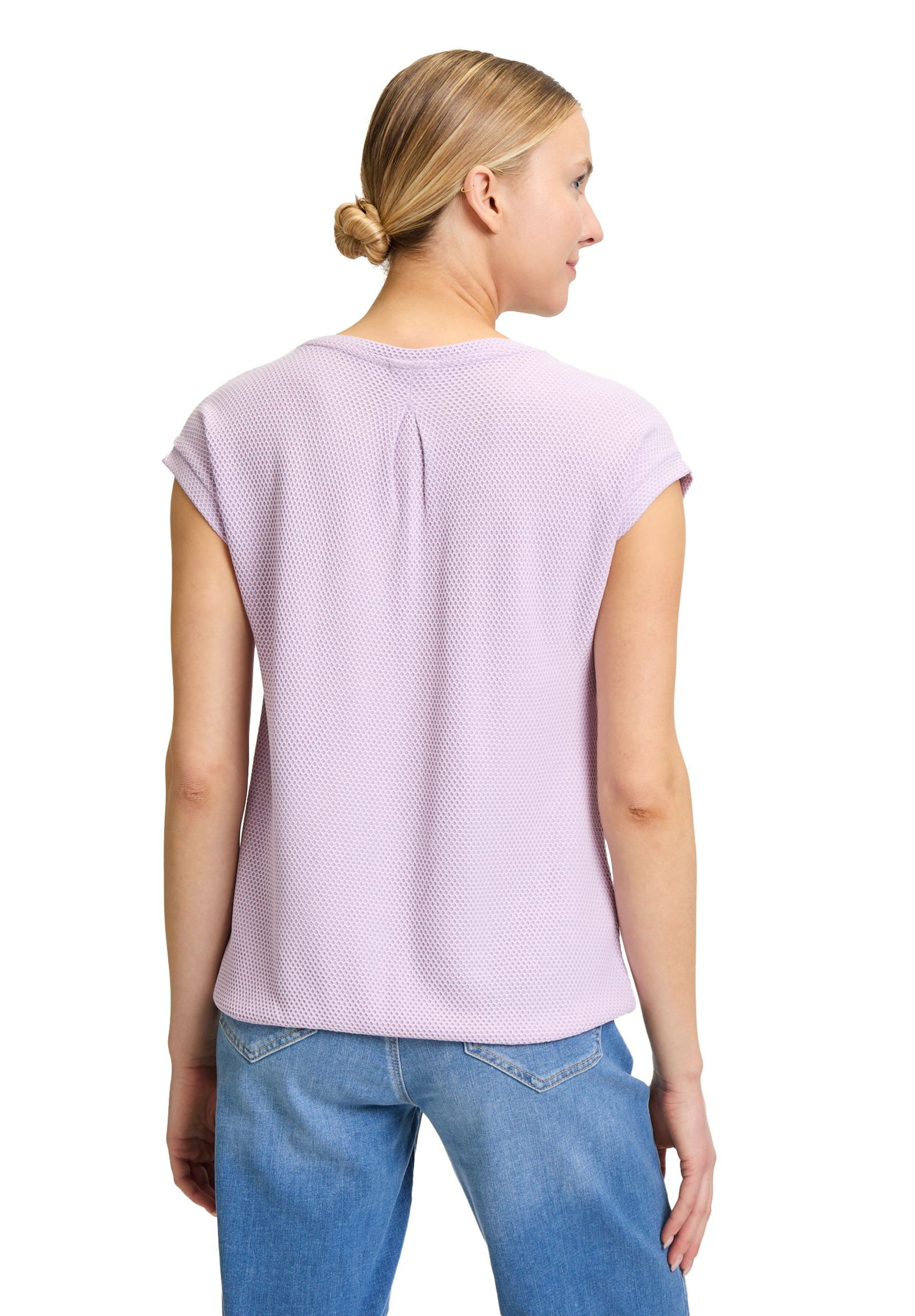  |  Shirt Kurz 1/2 Arm, Lilac-Cream | XL | lilac-cream