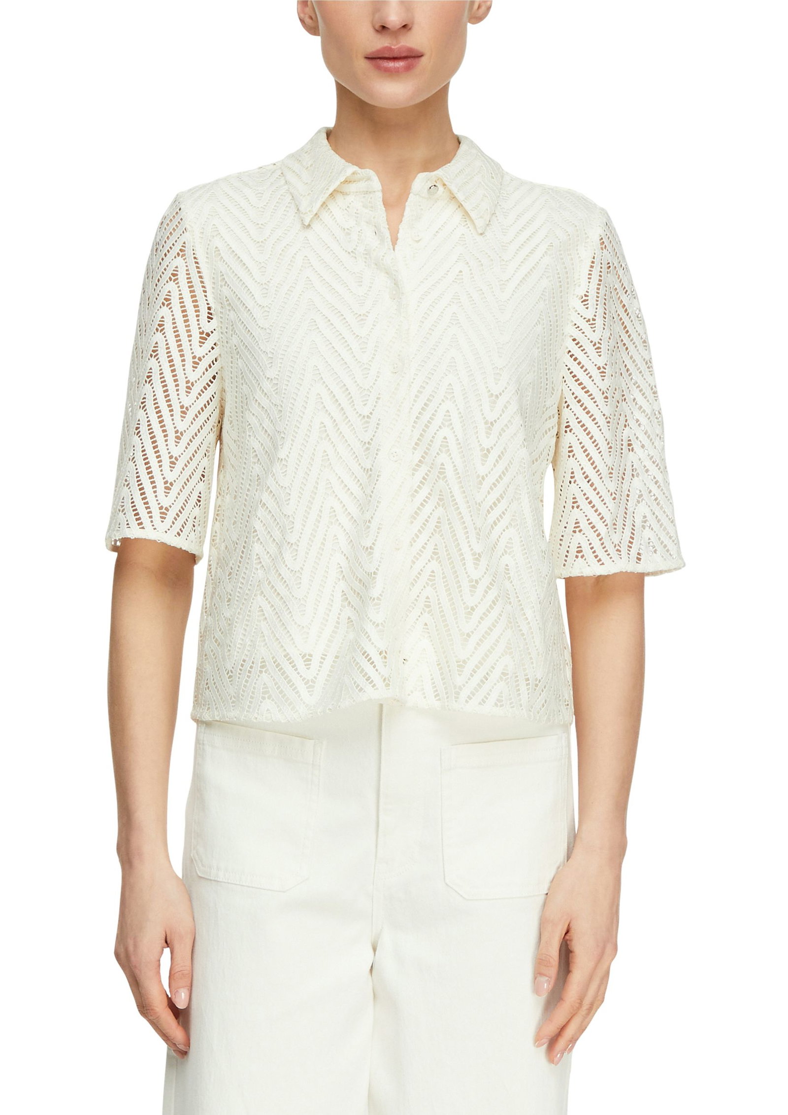 Comma |  Comma Druckbluse  | 36 | weiß