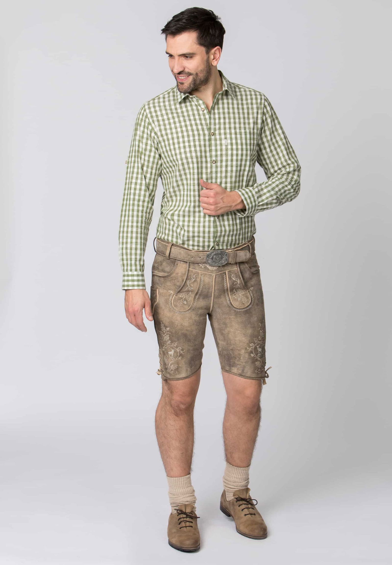 db428f94689c381f9f8ac654b2ac763d Stockerpoint | Stockerpoint Trachtenlederhose Lederhose Girgl | 48 | schilf gespeckt