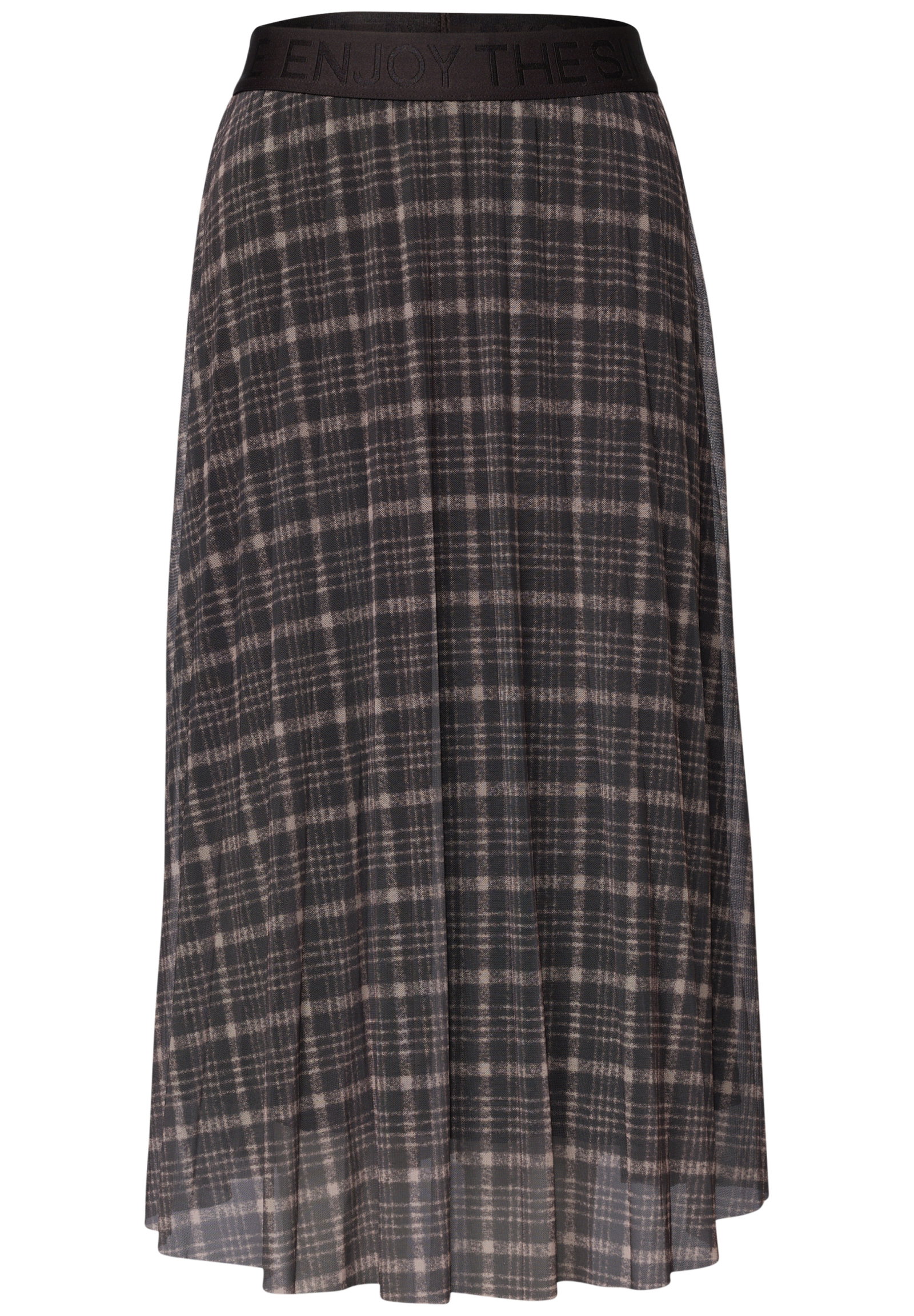 Midi skirt Plissée_check, black coffee #1