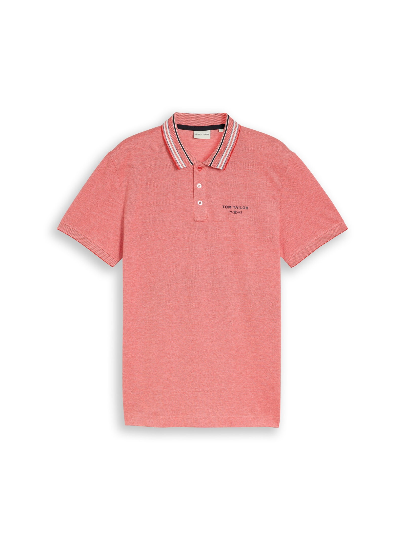 contrast polo, orange red #1
