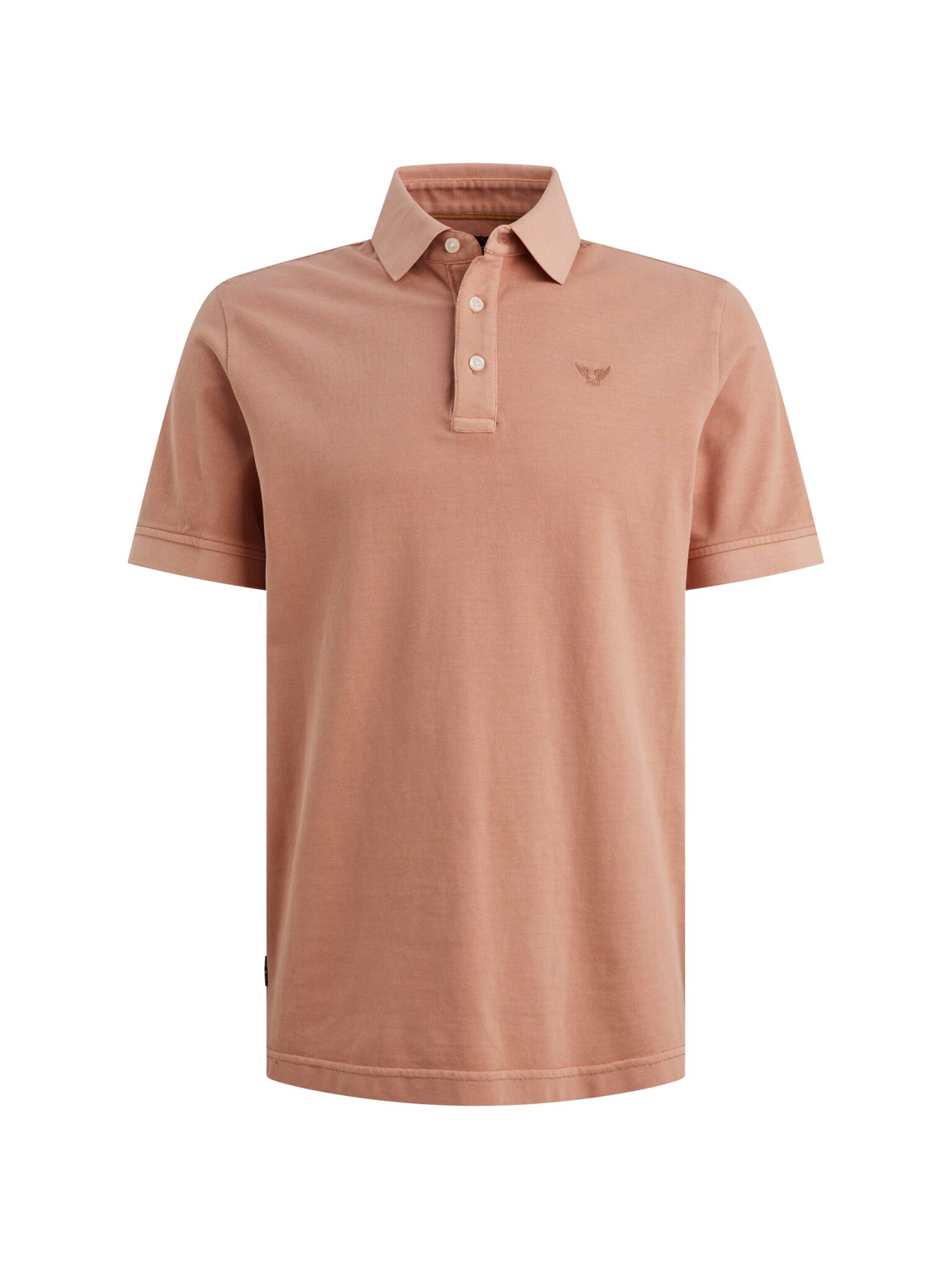 Short sleeve polo pique garment dy, Rose Dawn #1