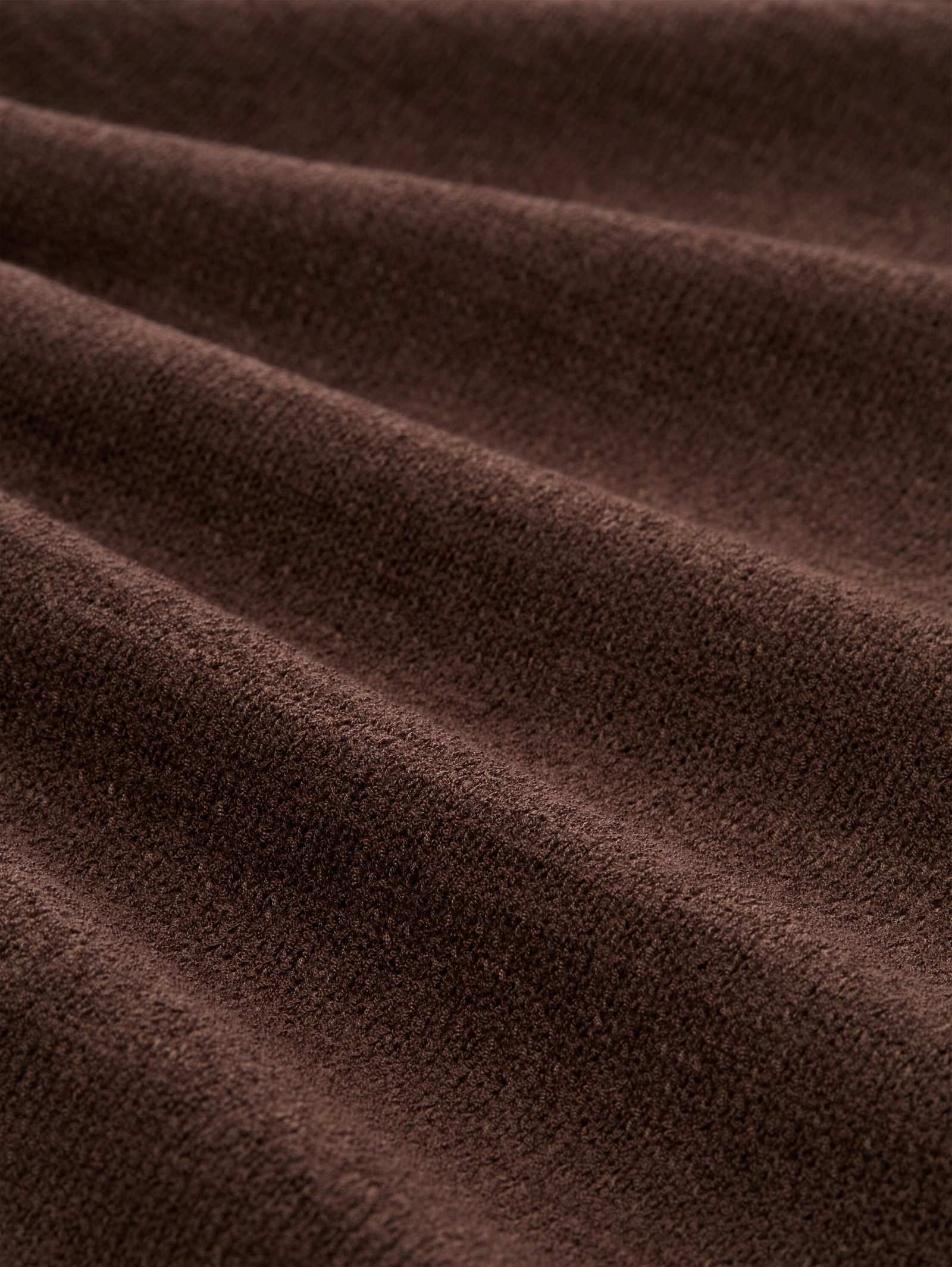 knitted dress with v-neck, cool dark brown #2