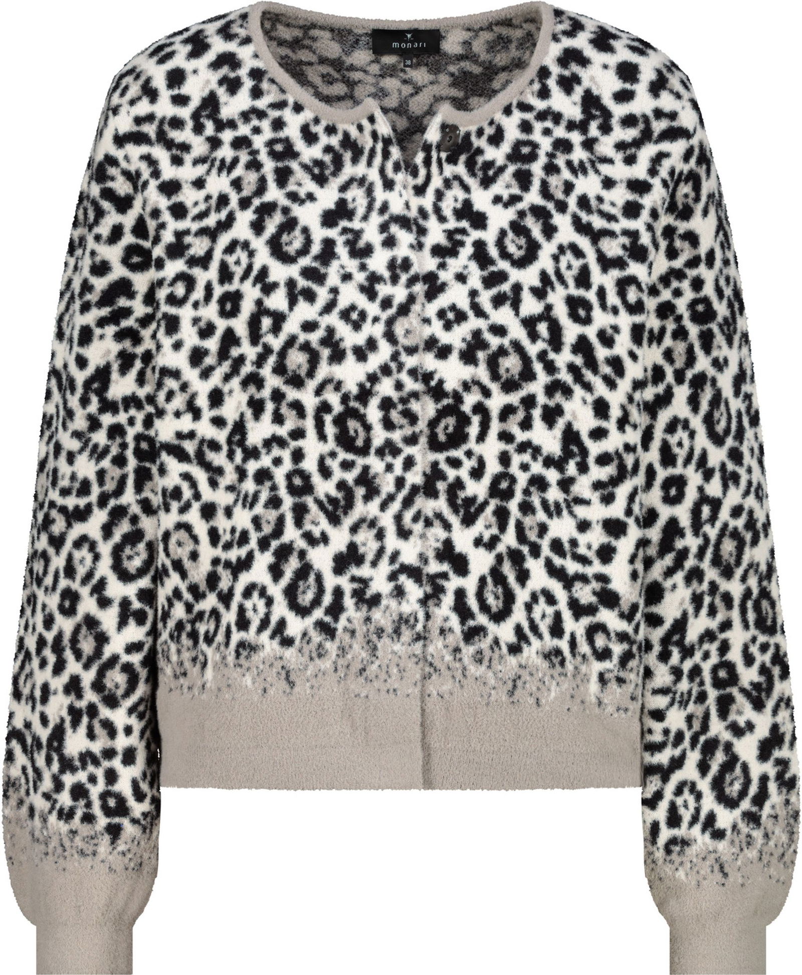 Monari | Monari Strickjacke | Cardigan | 38 | light sand ringel