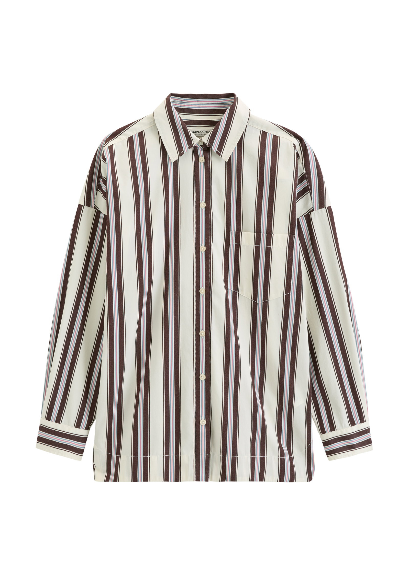 Marc O`Polo Gestreifte Popeline-Bluse oversized #1