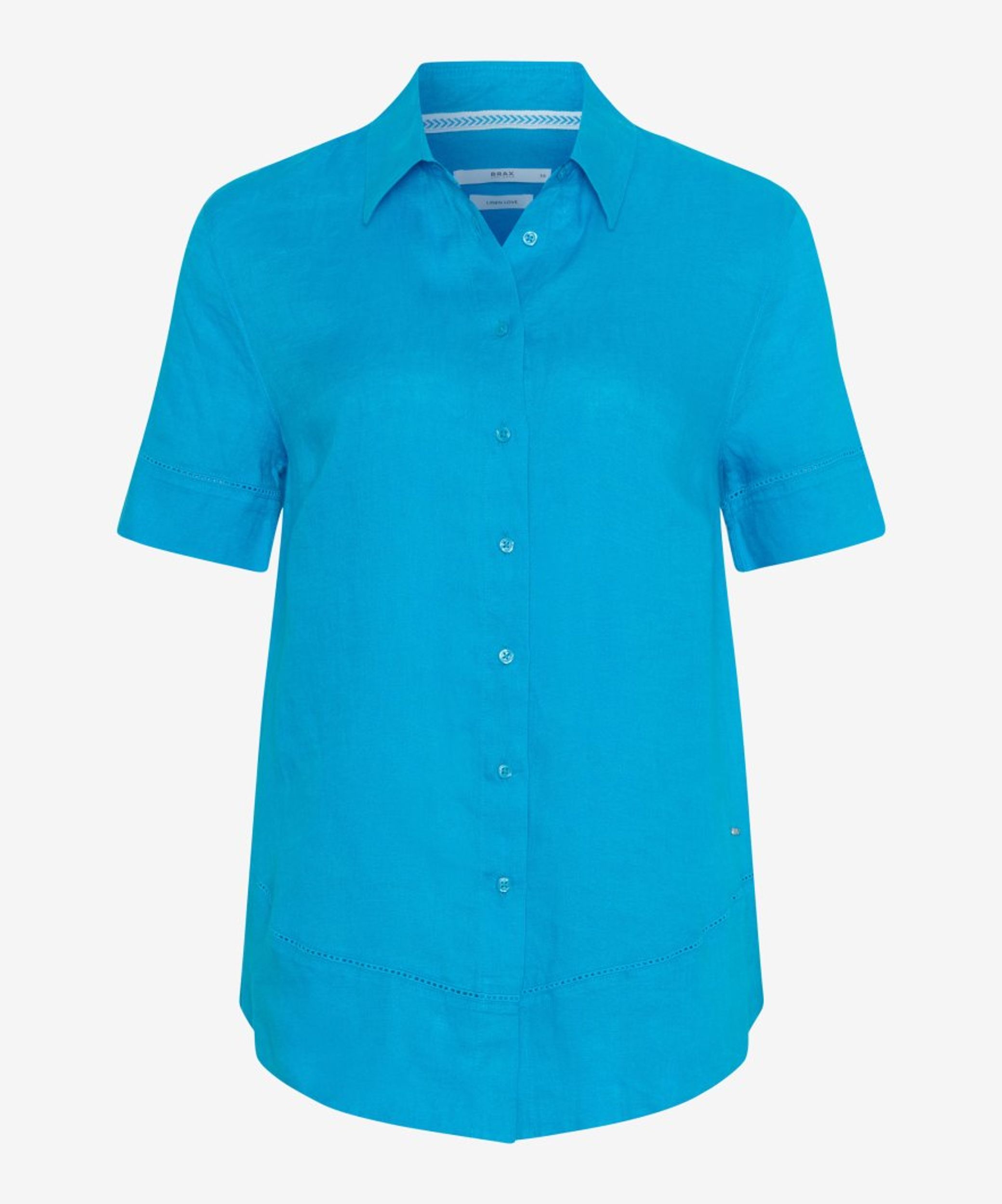 Brax |  Brax Bluse aus Leinen  | 42 | regular blue used