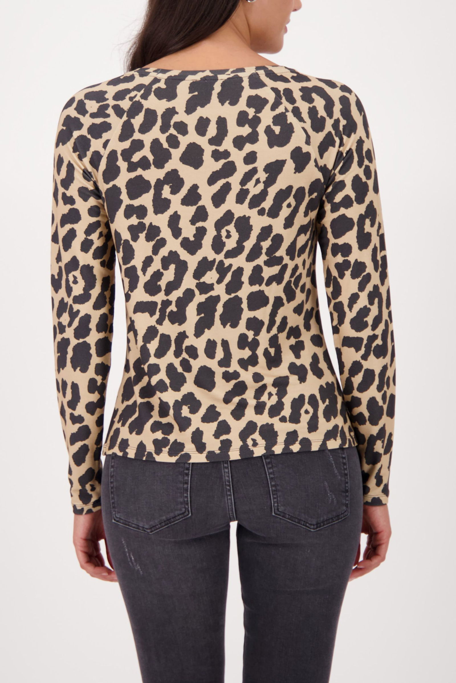 Monari | Pullover, cognac gemustert | 42