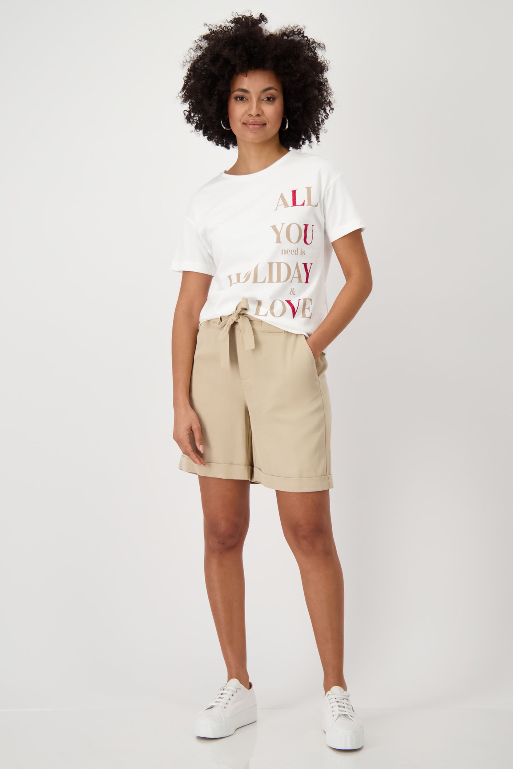 Monari |  T-Shirt, cream | 40