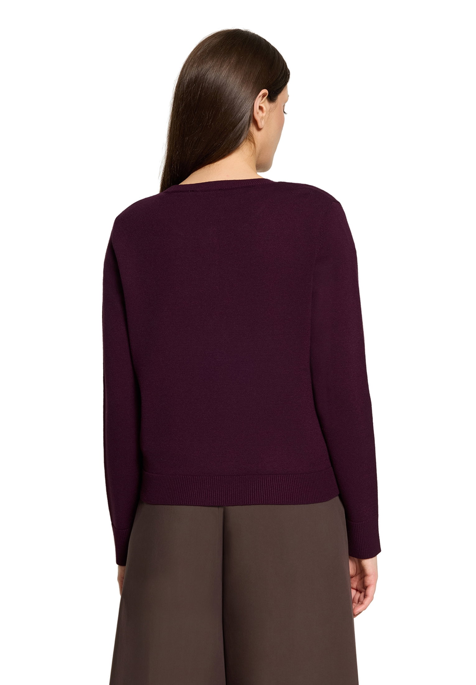 Strickjacke Kurz 1/1 Arm, Dark Dahlia #4
