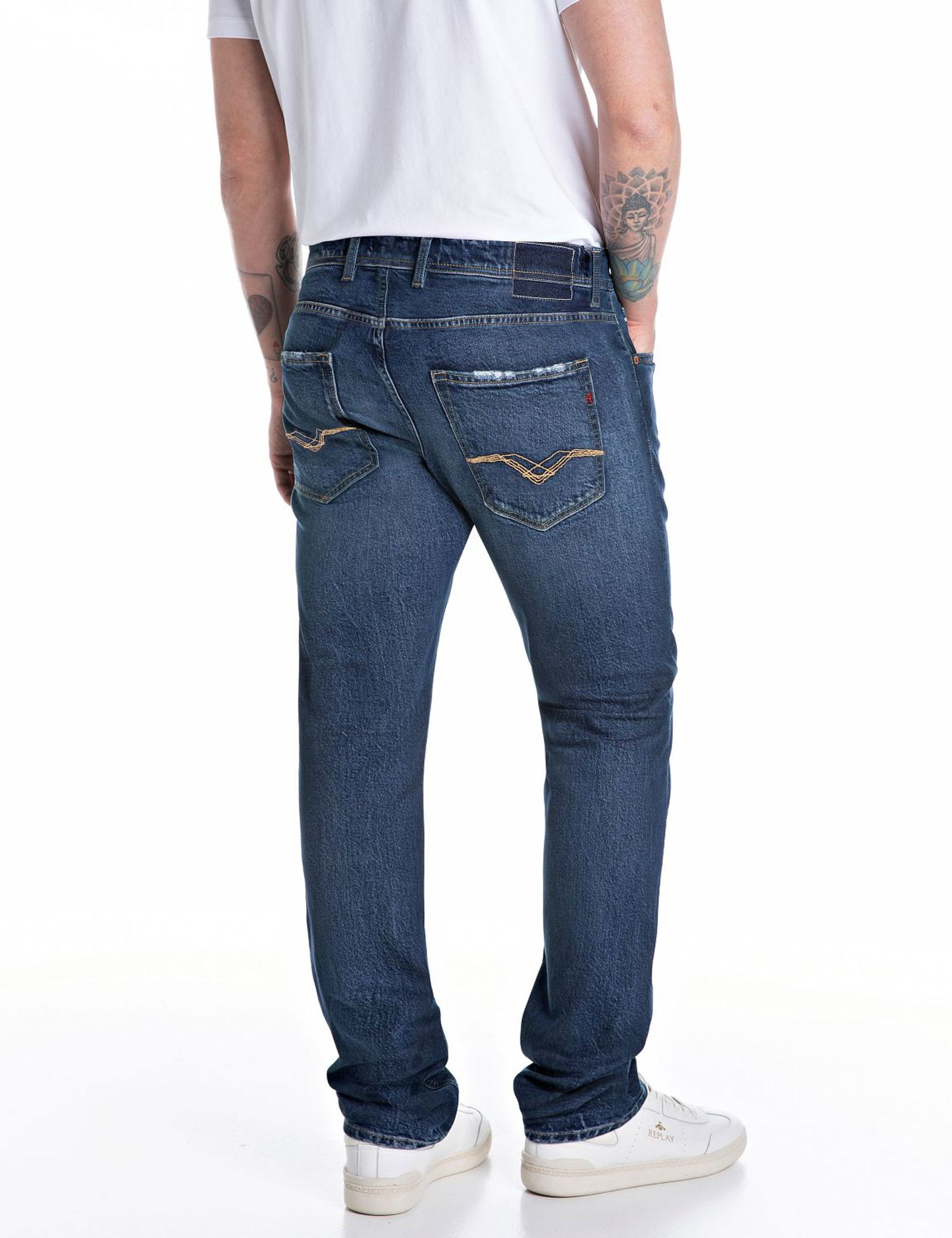 d2fea28fe236e91e675f04ef27def675 Replay |  Replay Tapered Fit Jeans  | 32/32 | dark blue