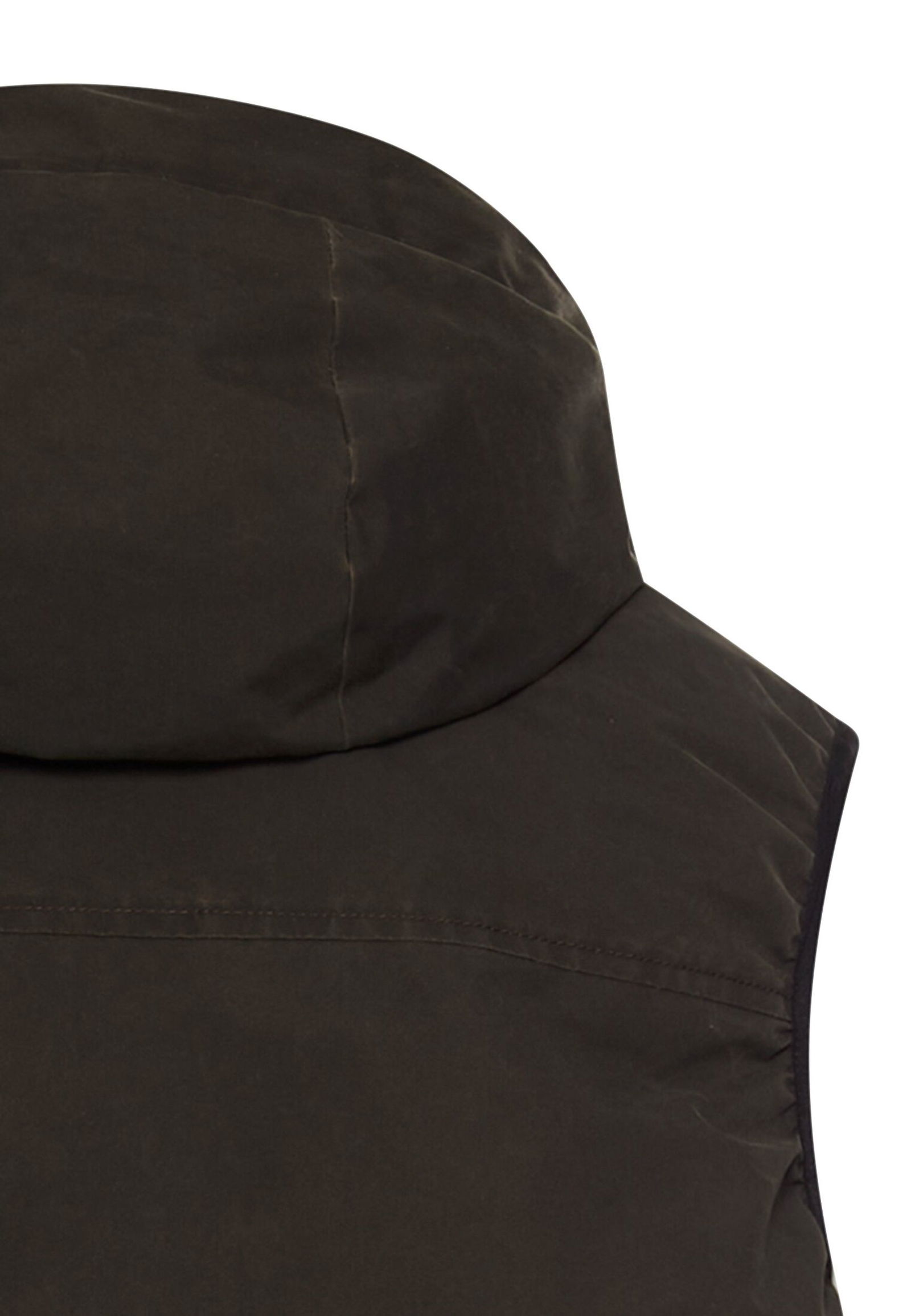 | Steppweste mit abnehmbarer Kapuze und Brusttaschen | L | dark choclate