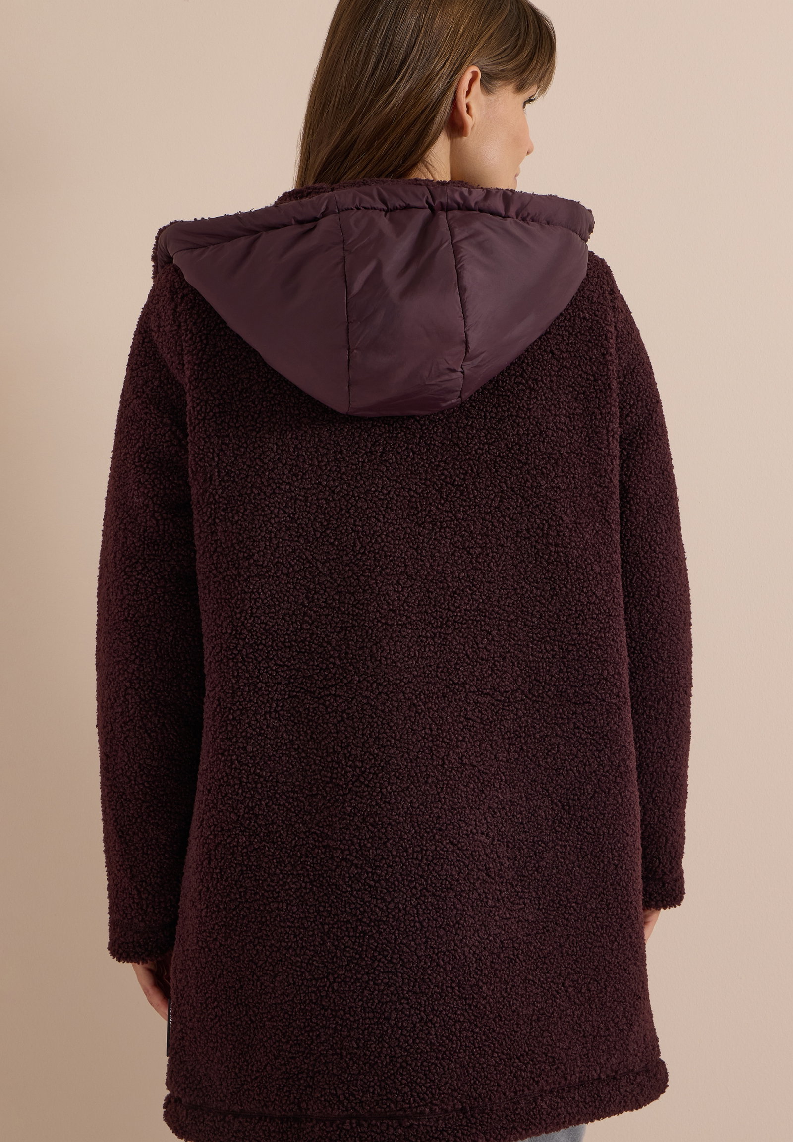 TOS Teddy Matmix Coat, berry red #4
