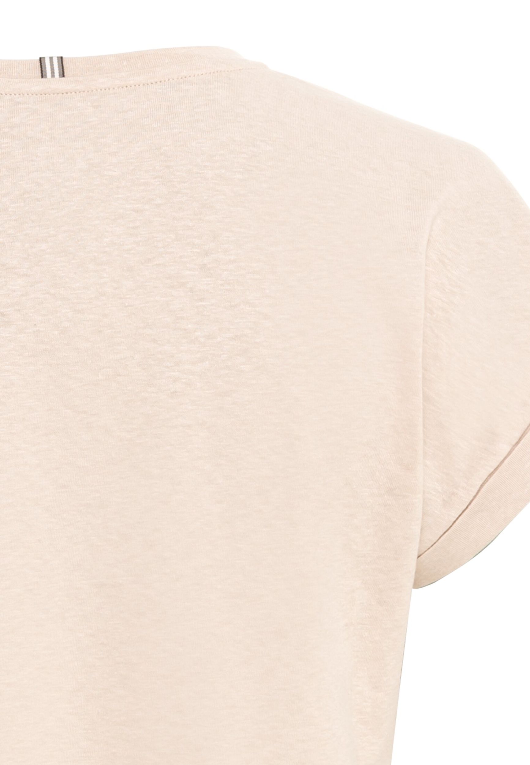 T-Shirt aus Baumwoll-Leinen-Mix