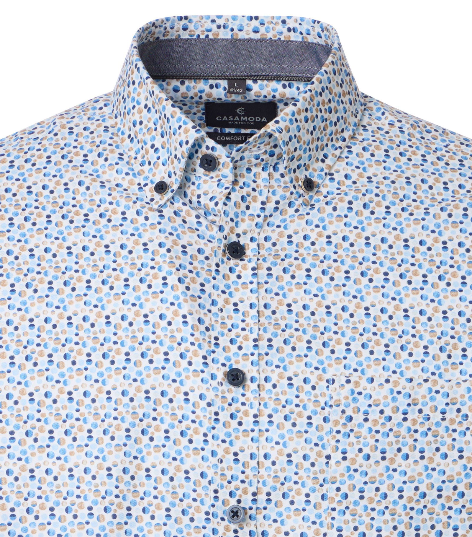 Casa Moda |  Casa Moda Hemd Regular Fit  | L | beige