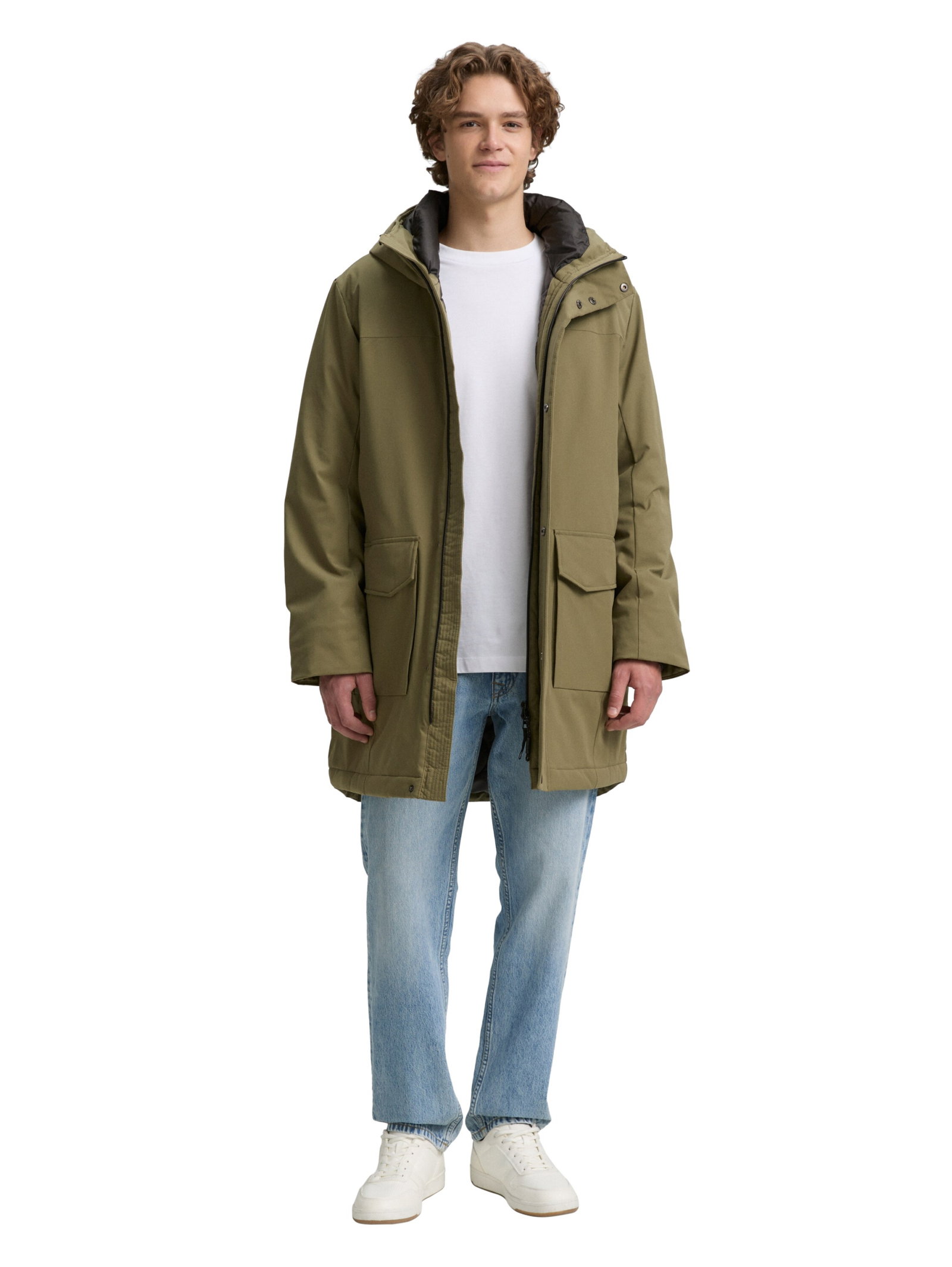 tech hooded parka, jungle soil green #3