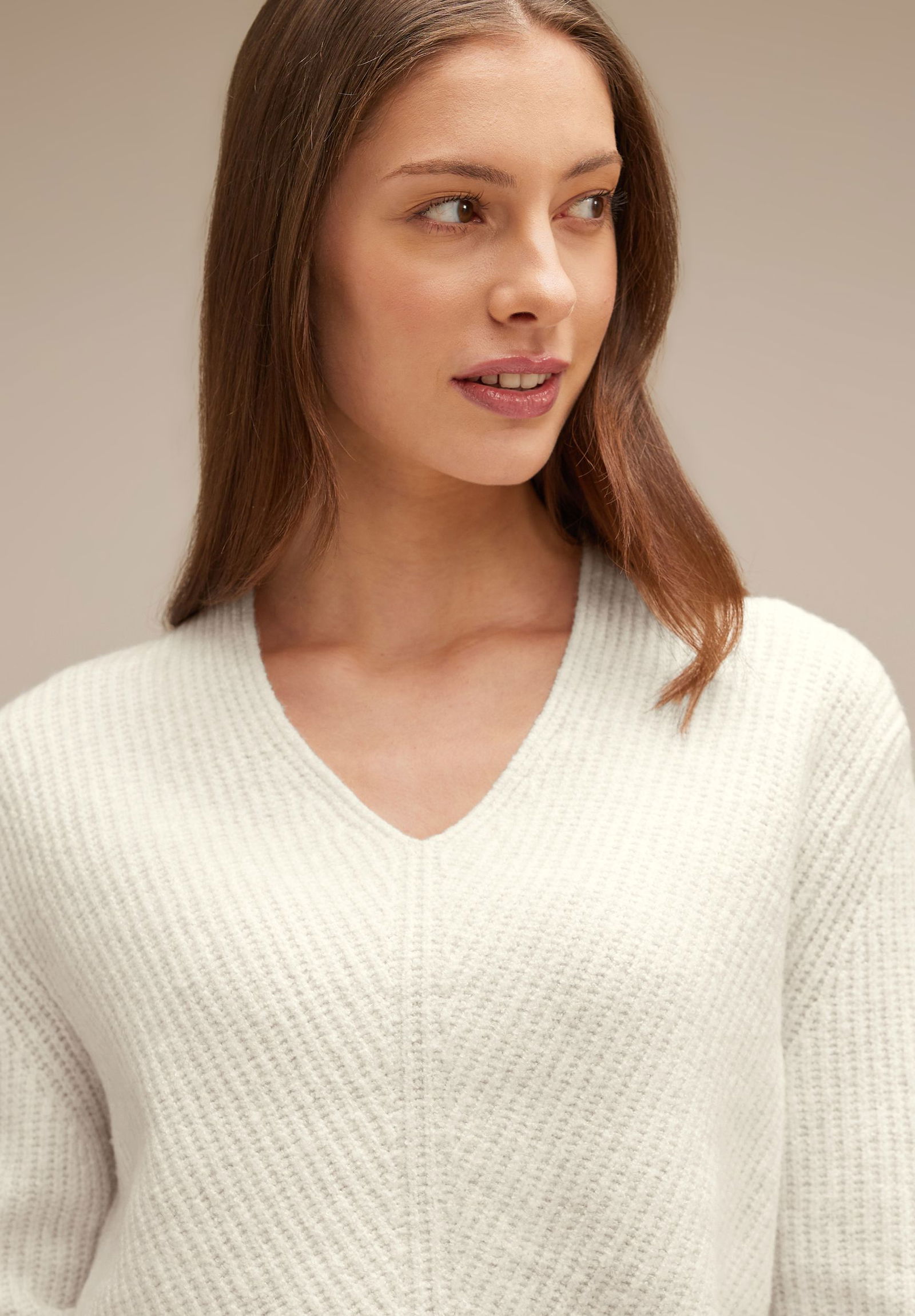 Street One |  Street One Pullover  | 40 | cream white melange