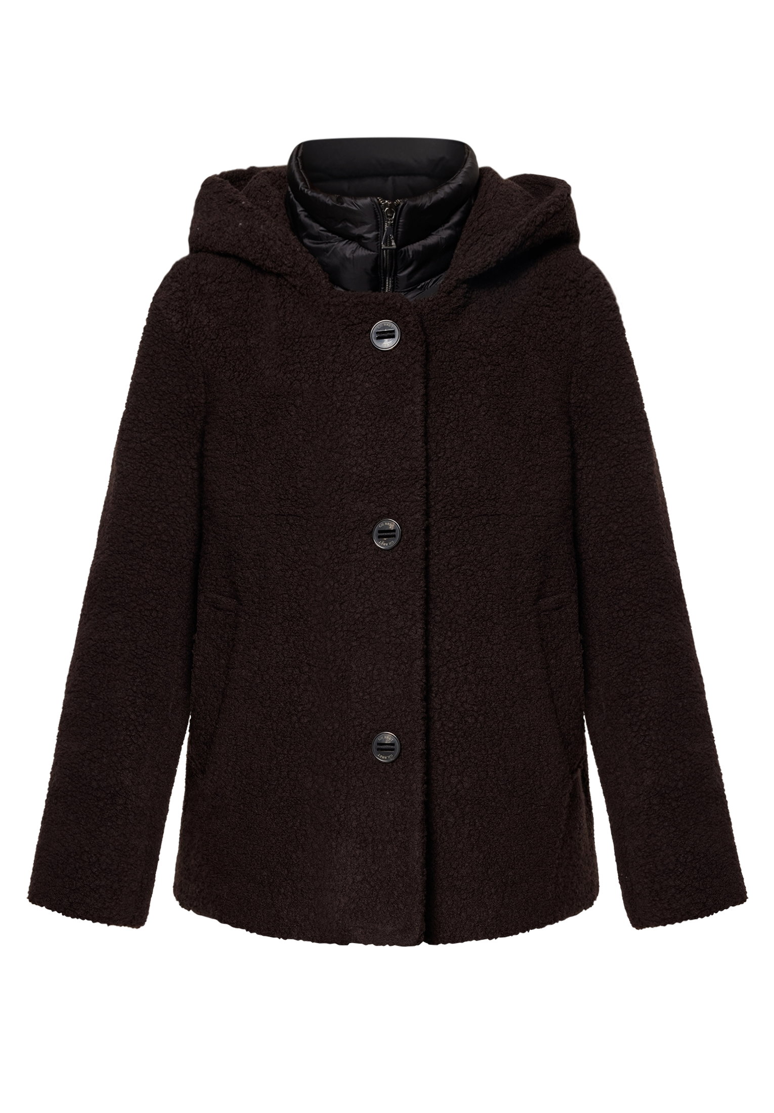 Jacke Wolle, Dark Brown Melange #1