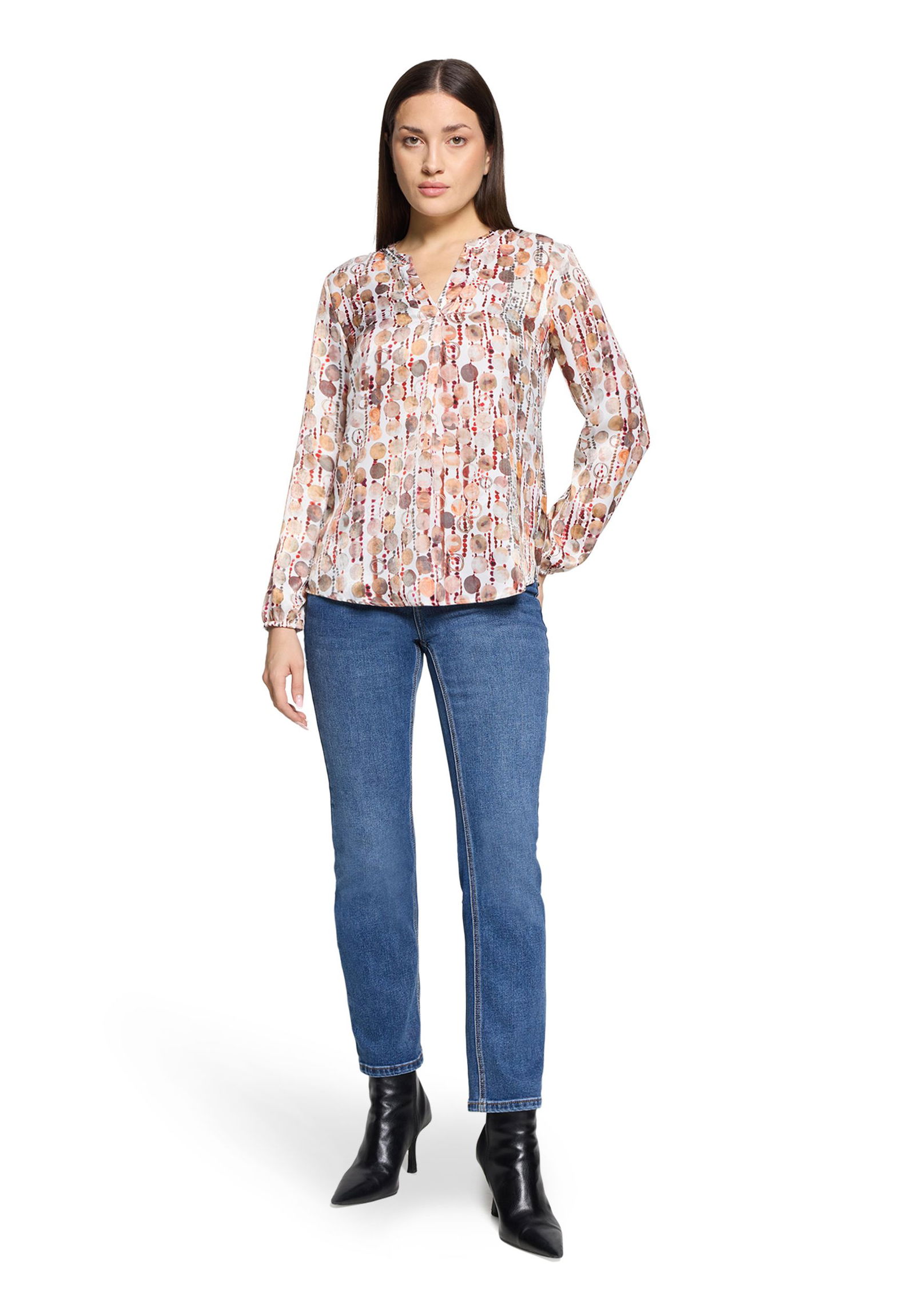 Cartoon |  Cartoon Druckbluse  | 40 | brown/red