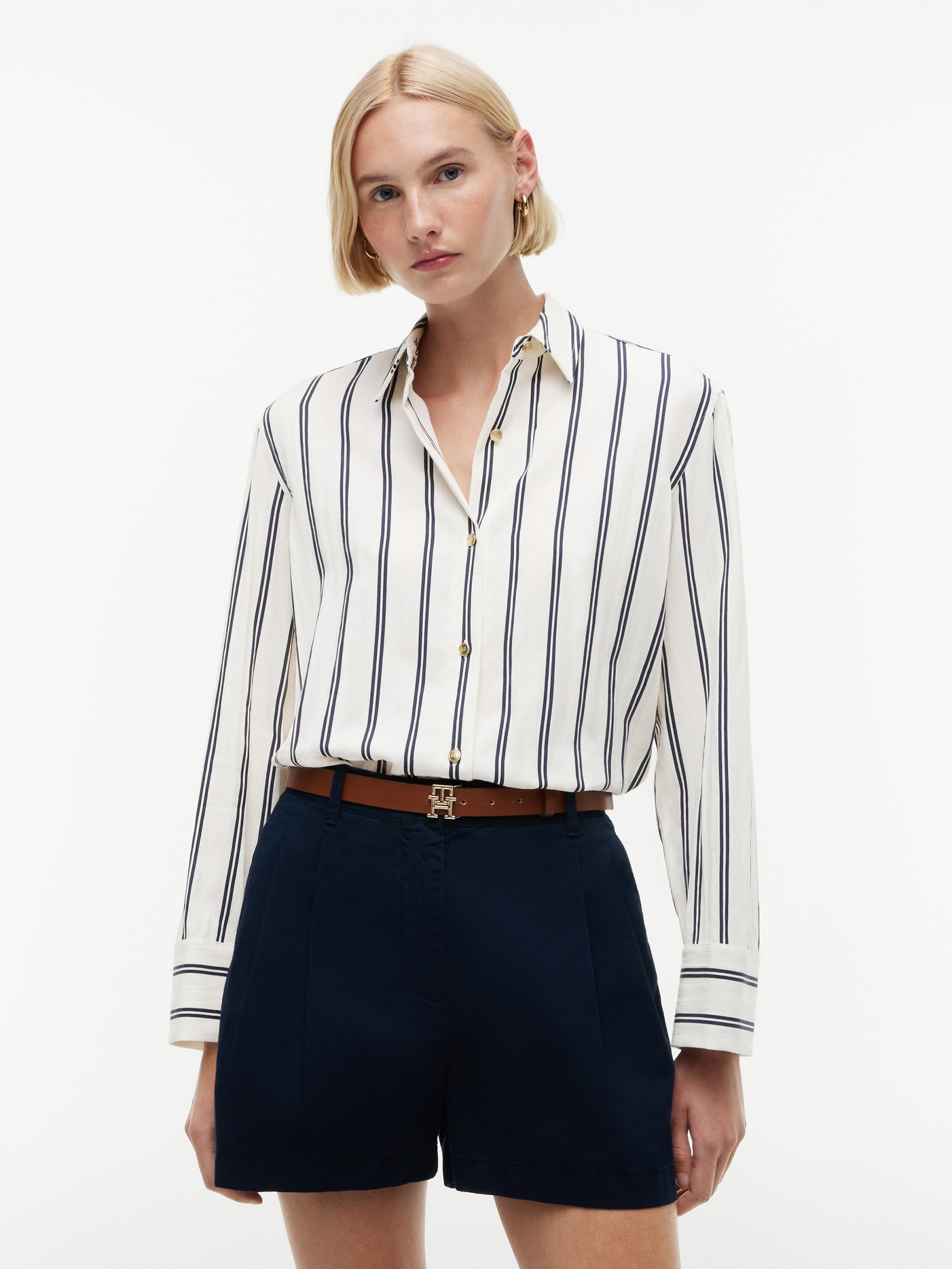 NAUTICAL STRIPE SHIRT LS, BEIGE #2