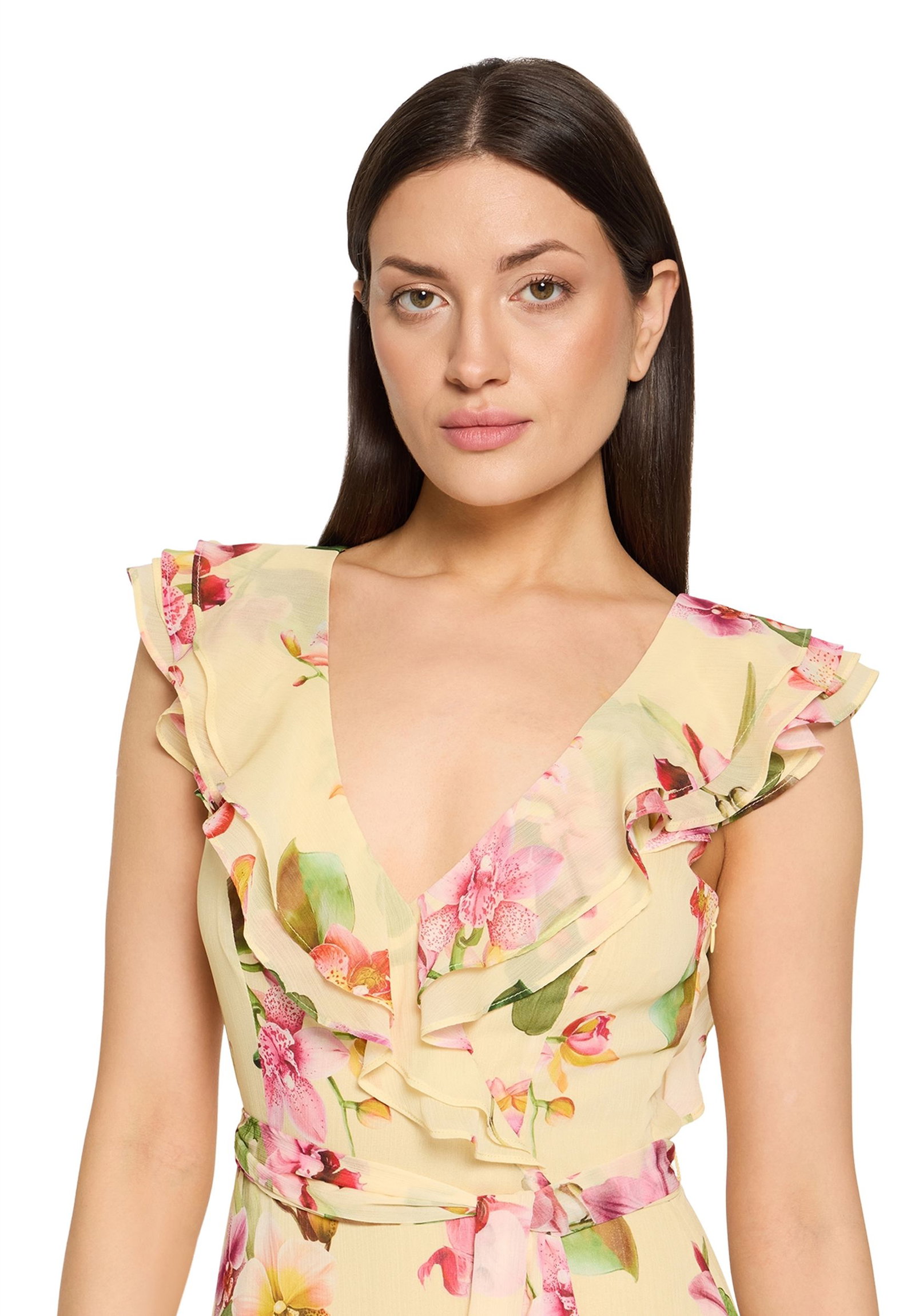 V by Vera Mont |  V by Vera Mont Langes Kleid  | 38 | Yellow/Rosé