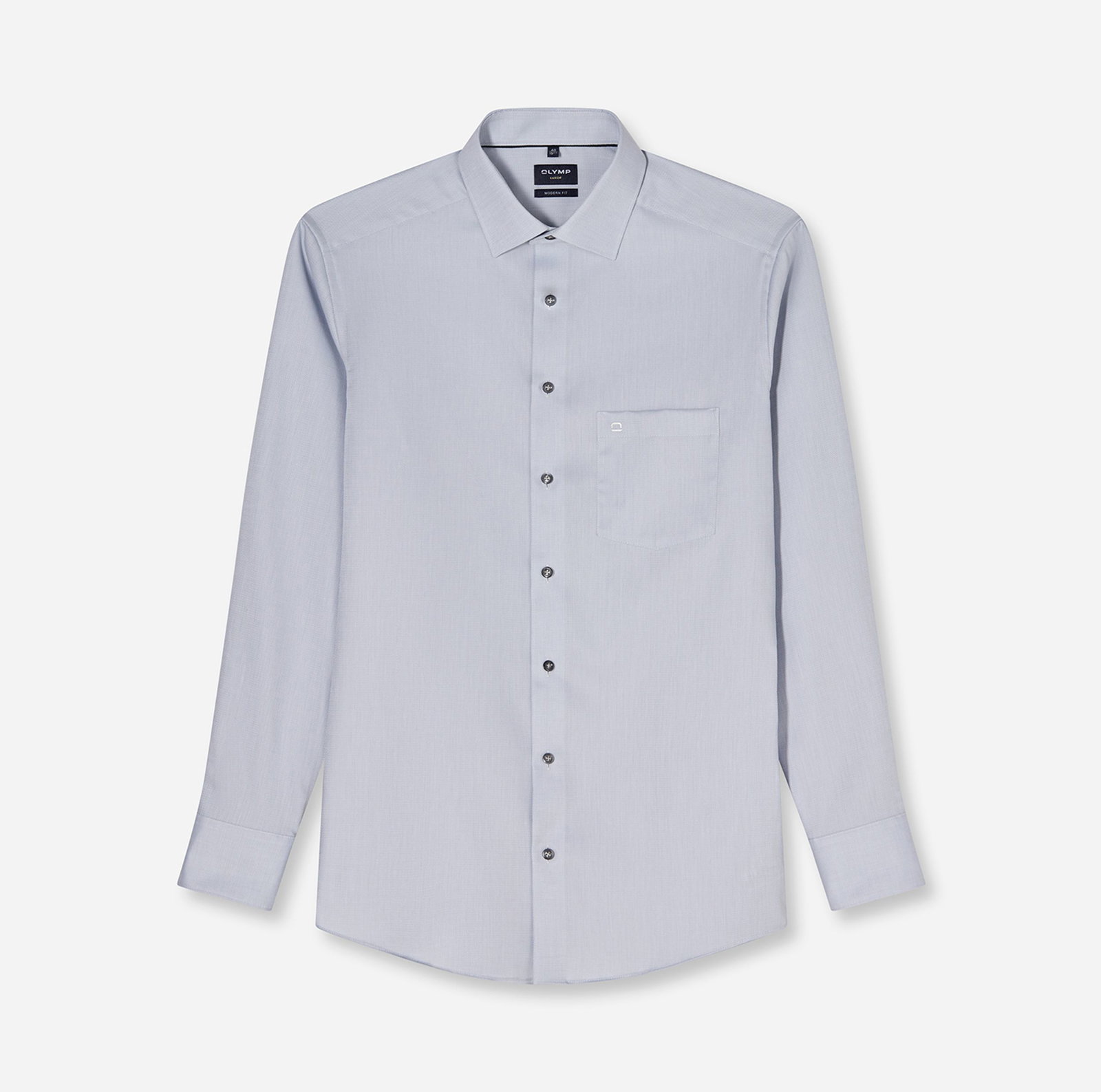 Olymp |  Olymp Hemd Modern Fit  | 42 | silbergrau