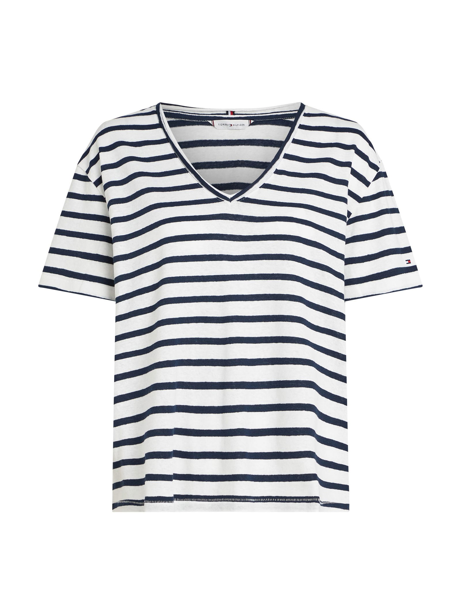 Tommy Hilfiger |  Tommy Hilfiger Shirt  | XXL | breton ecru/dark night navy stp