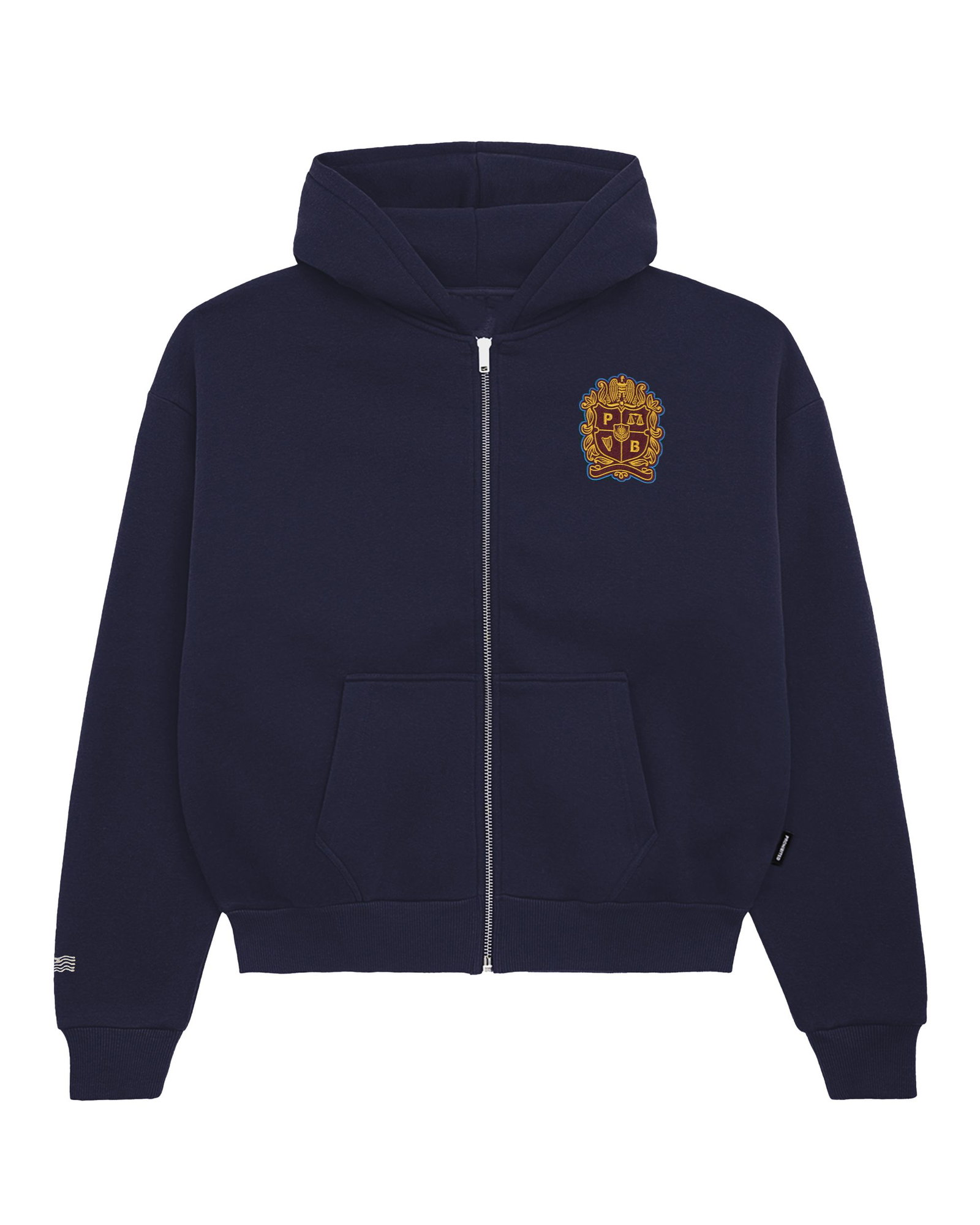 90bef3e455b152cf5490b1bc7ae1f2e5 Prohibited | Prohibited Zip-Hoodie Emblem Patch | XL | navy
