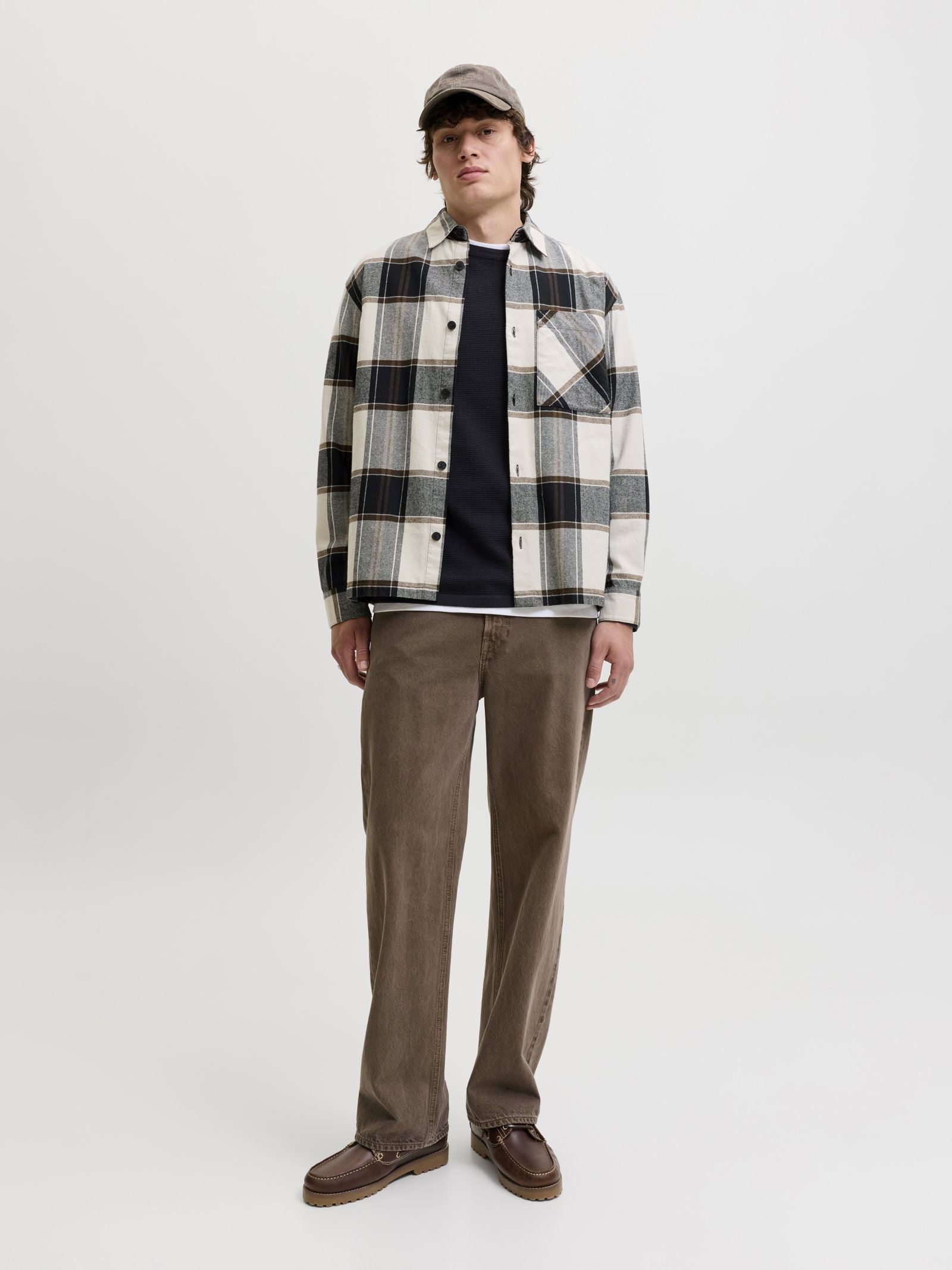 JJEJACKSON OVERSHIRT LS SN, Cloud Dancer/CHECK #4