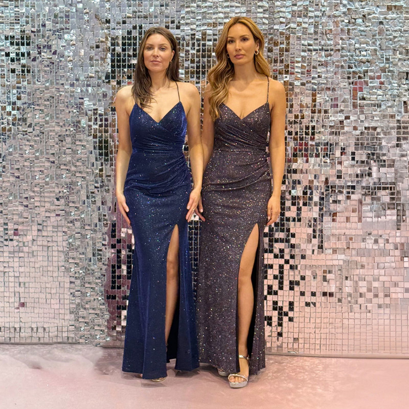 Luxuar |  Luxuar Langes Kleid  | 34 | mitternachtsblau glitzer