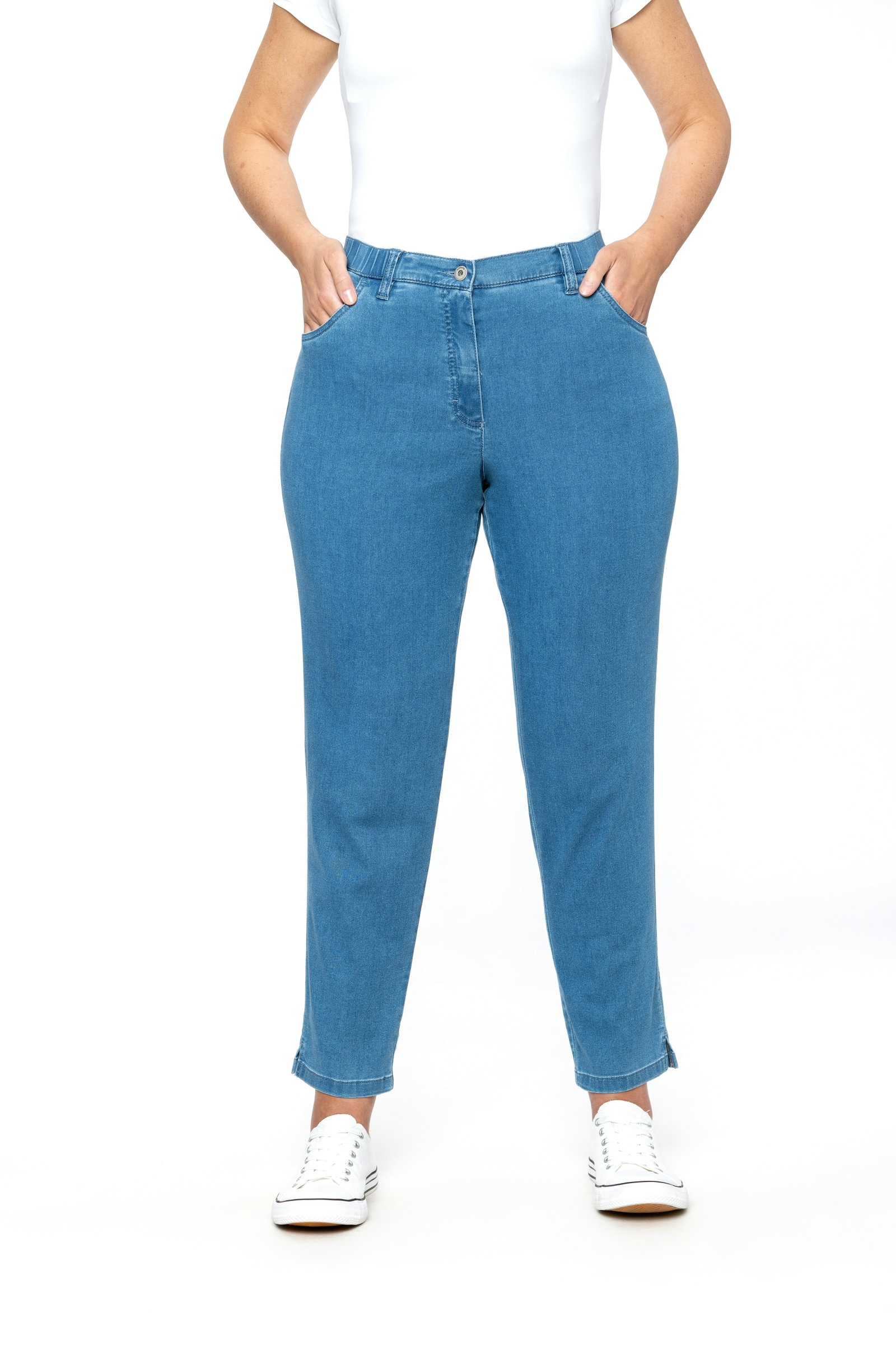 Da.-Hose knöchellang, denim bleached #1