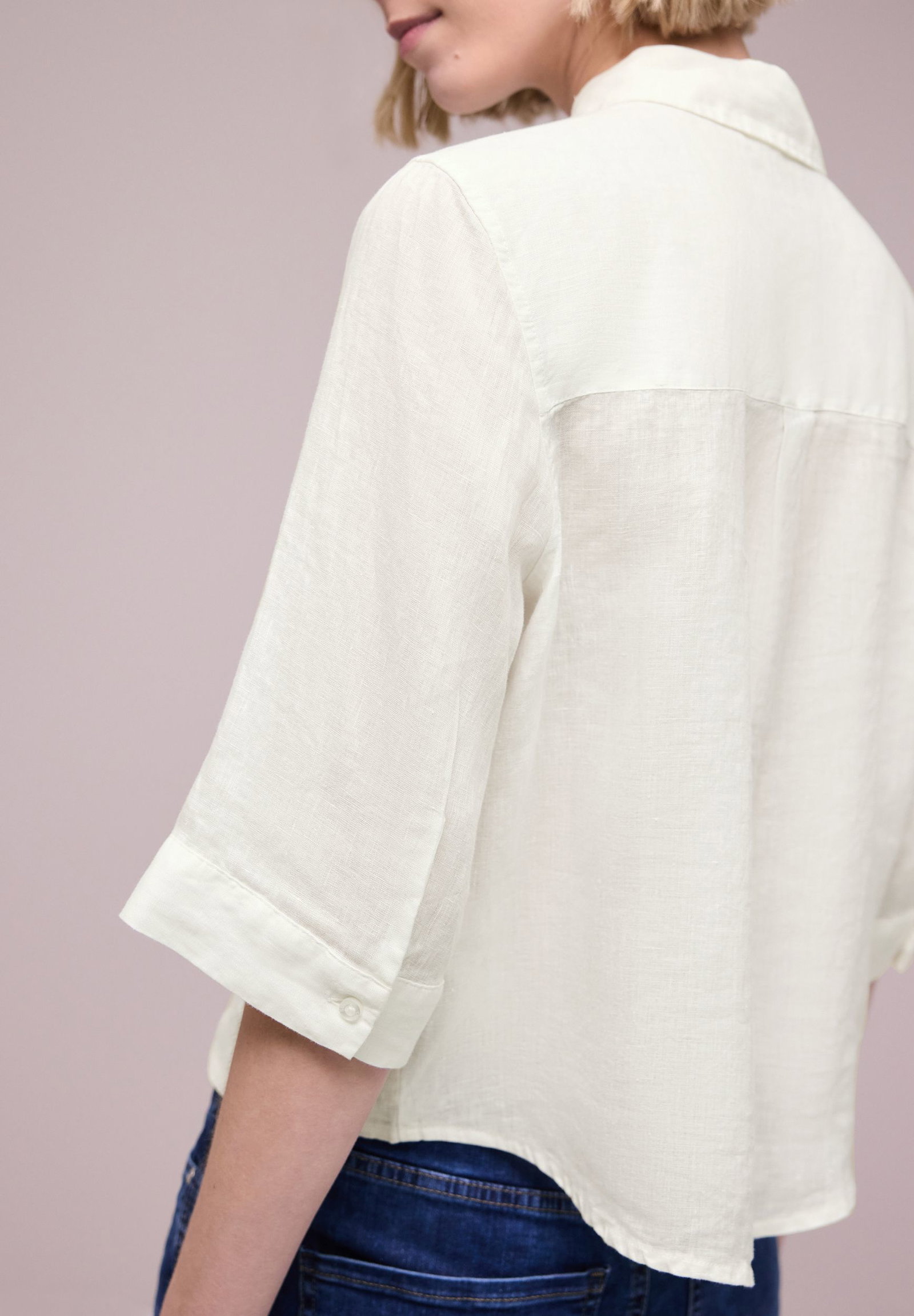 Street One |  Street One Bluse aus Leinen  | 36 | off white