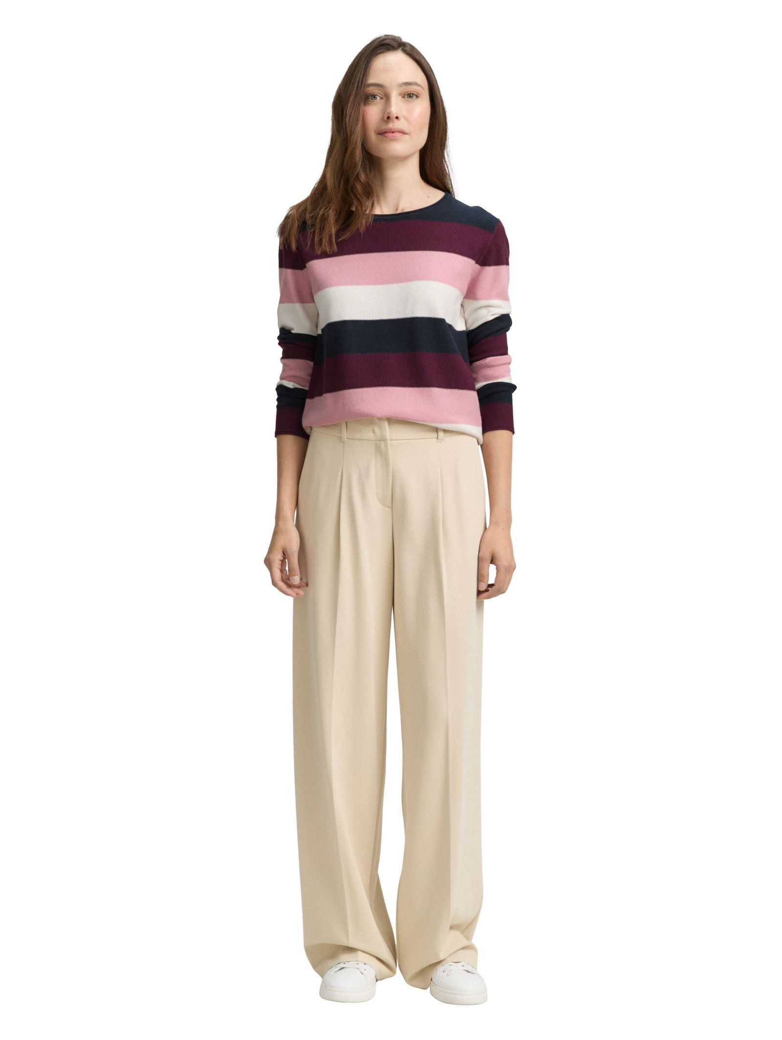 Tom Tailor |  Tom Tailor Gestreifter Strickpullover | XXL | red block stripe