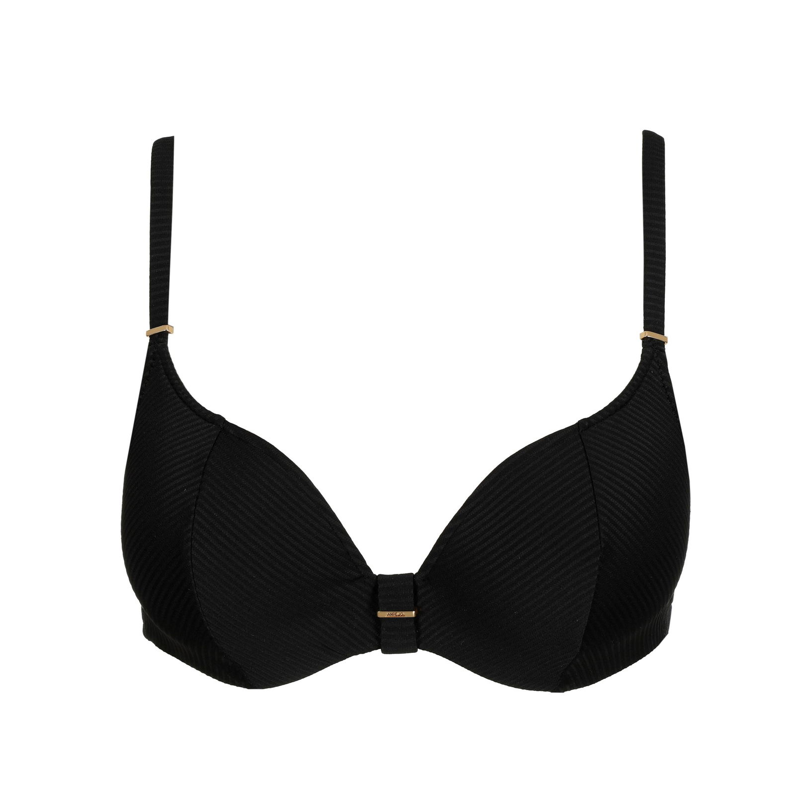 |  CASSIE schwarz Unterlegter Bikini Herzform | 75/F | schwarz