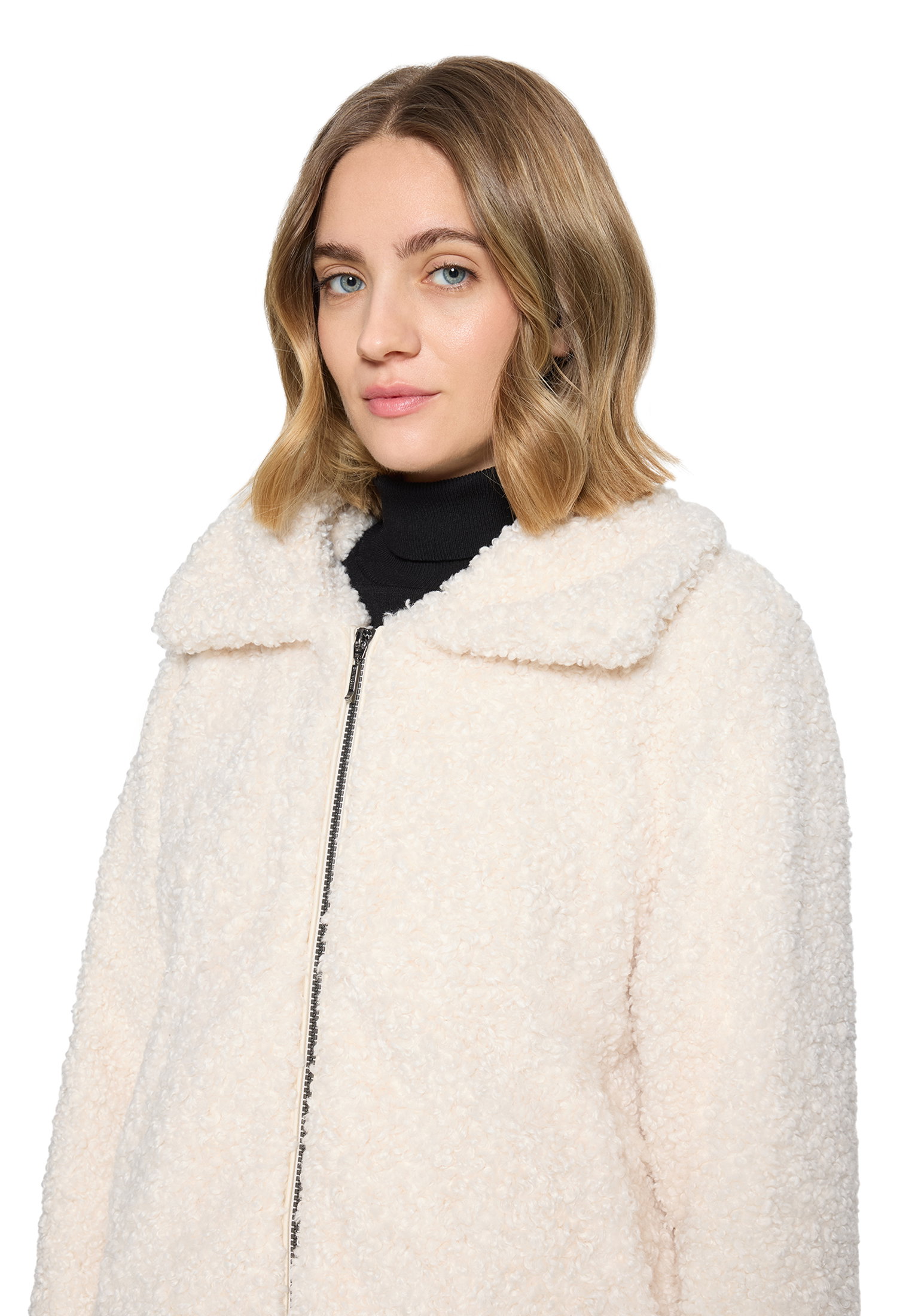 Jacke PlUEsch, Pearl Cream #9