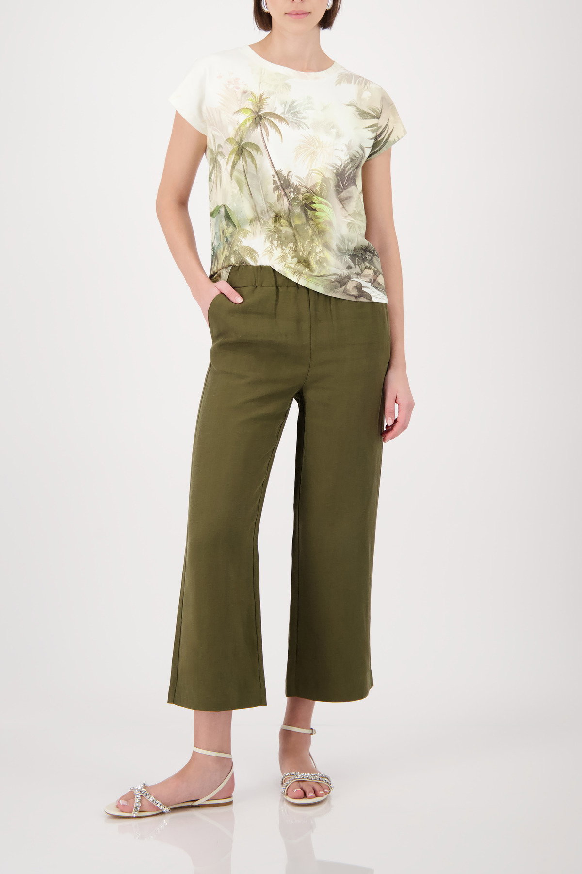 Monari T-Shirt mit tropischen Print #6