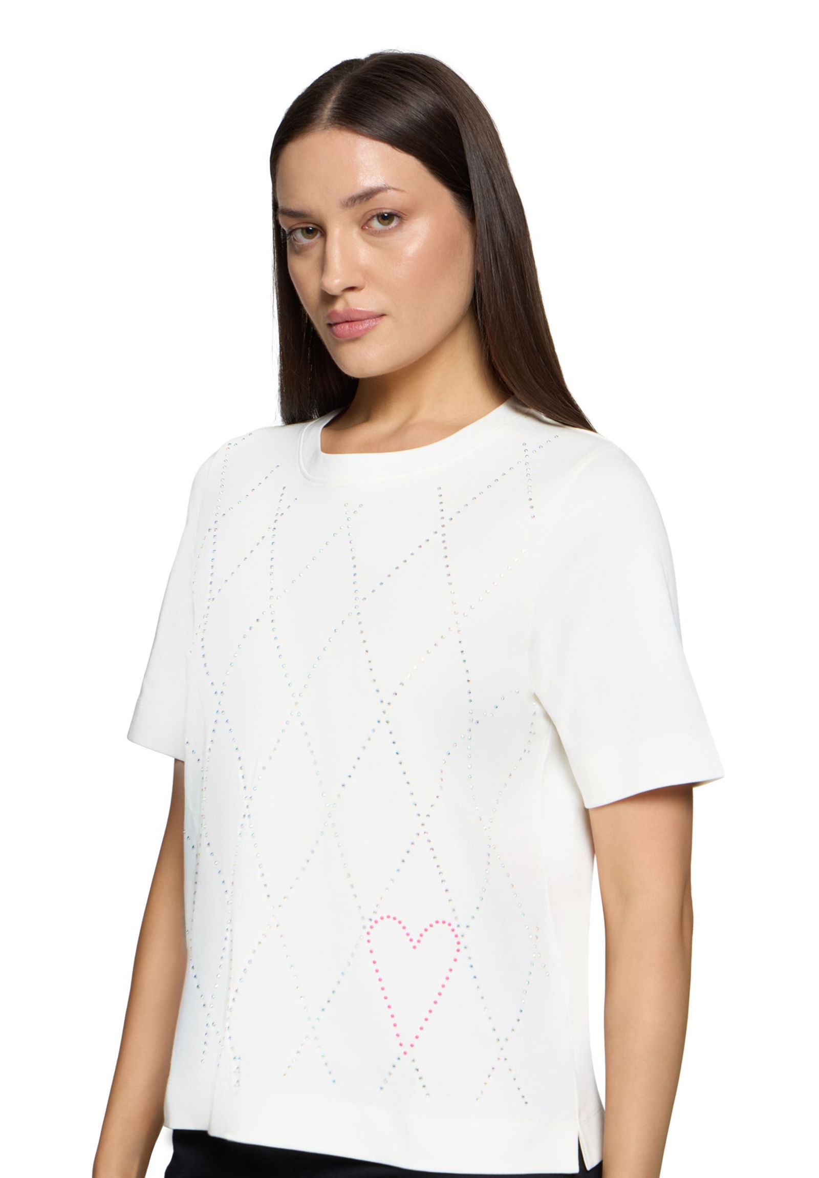 |  Kurzarm-Shirt | 38 | patch cream/pink