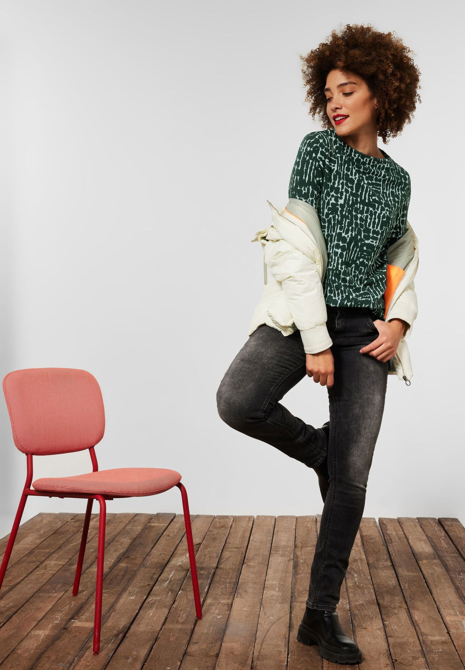 Shirt mit Struktur Dessin