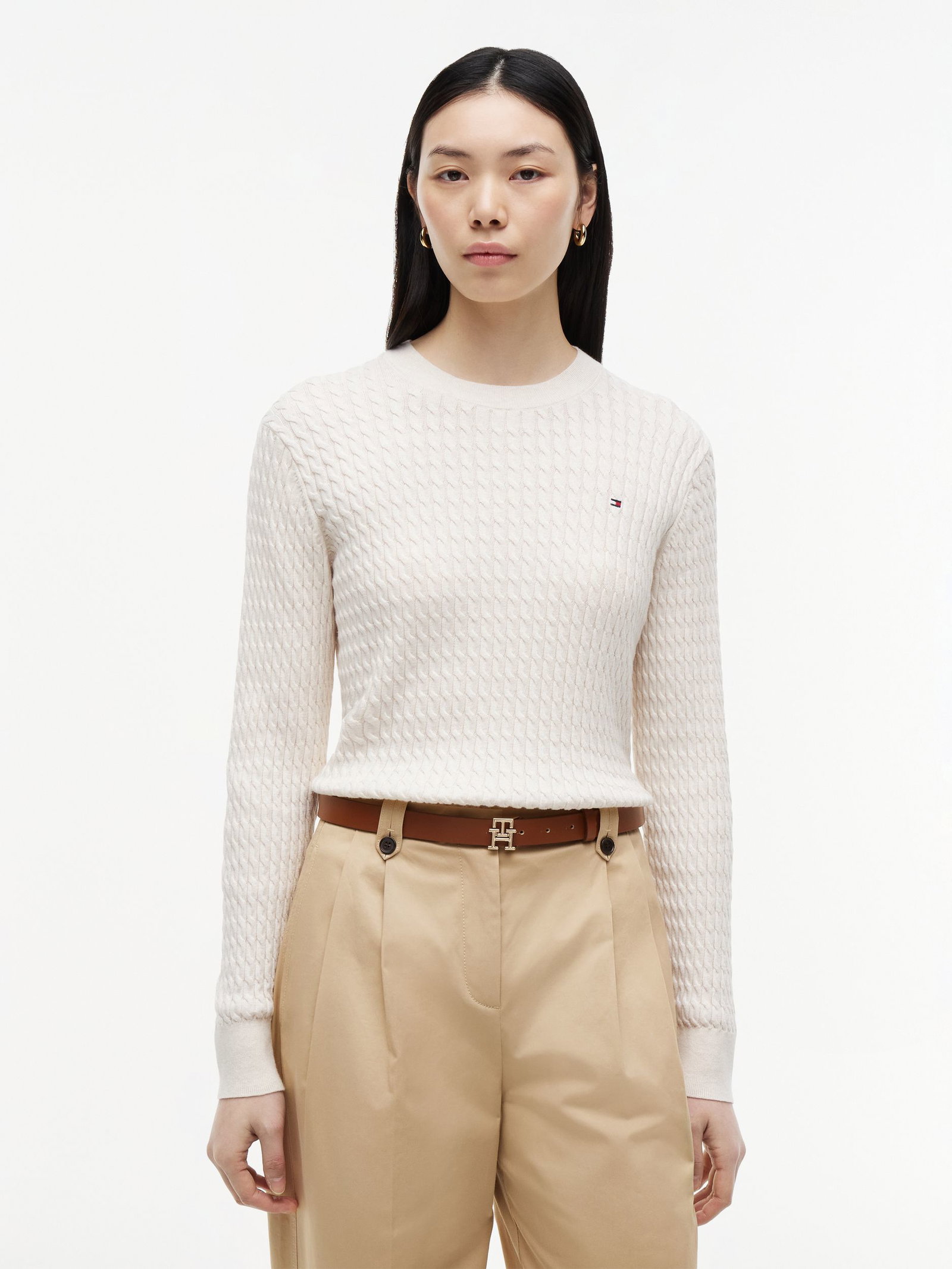 60fcbda9693460f2b955e9e29d7091eb Tommy Hilfiger | Tommy Hilfiger Longsleeve | S | heather ivory petal